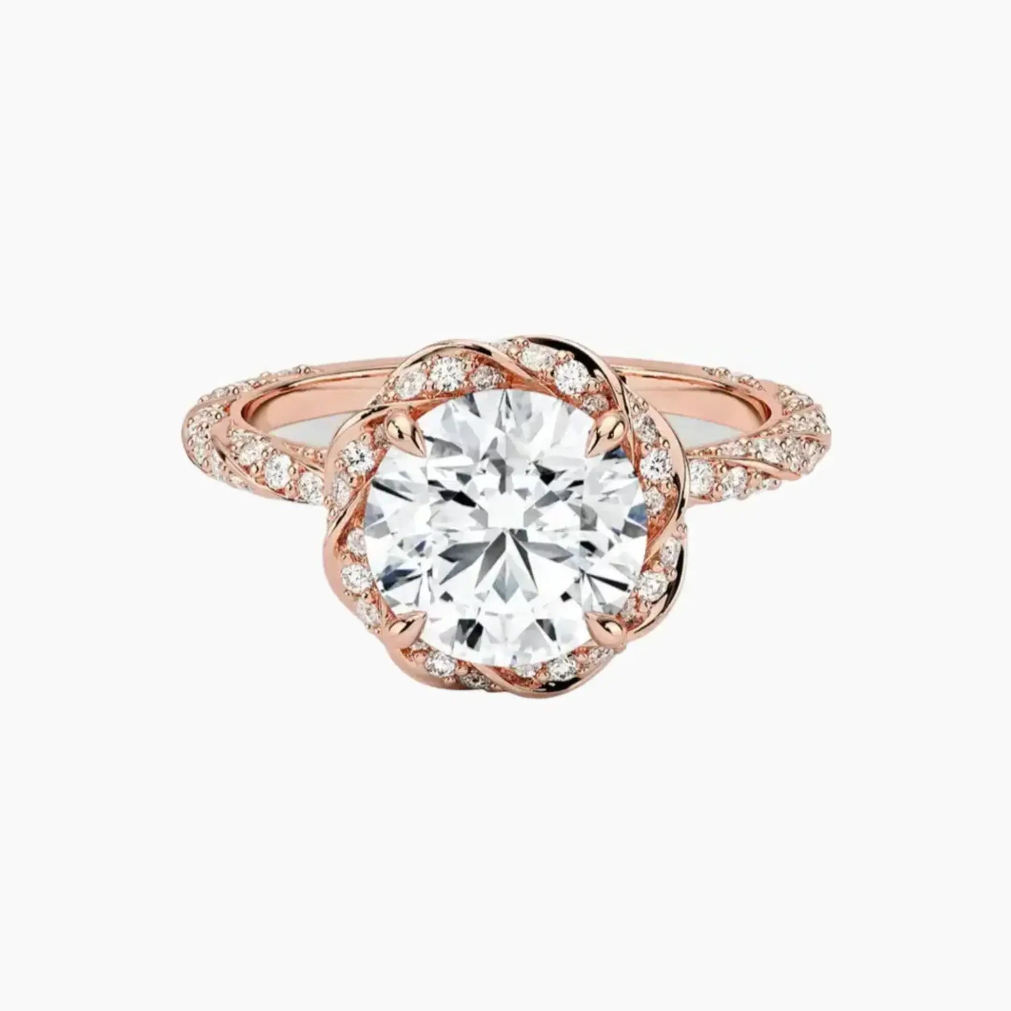 OBSER425 - Eliana Halo Round engagement ring setting view 4