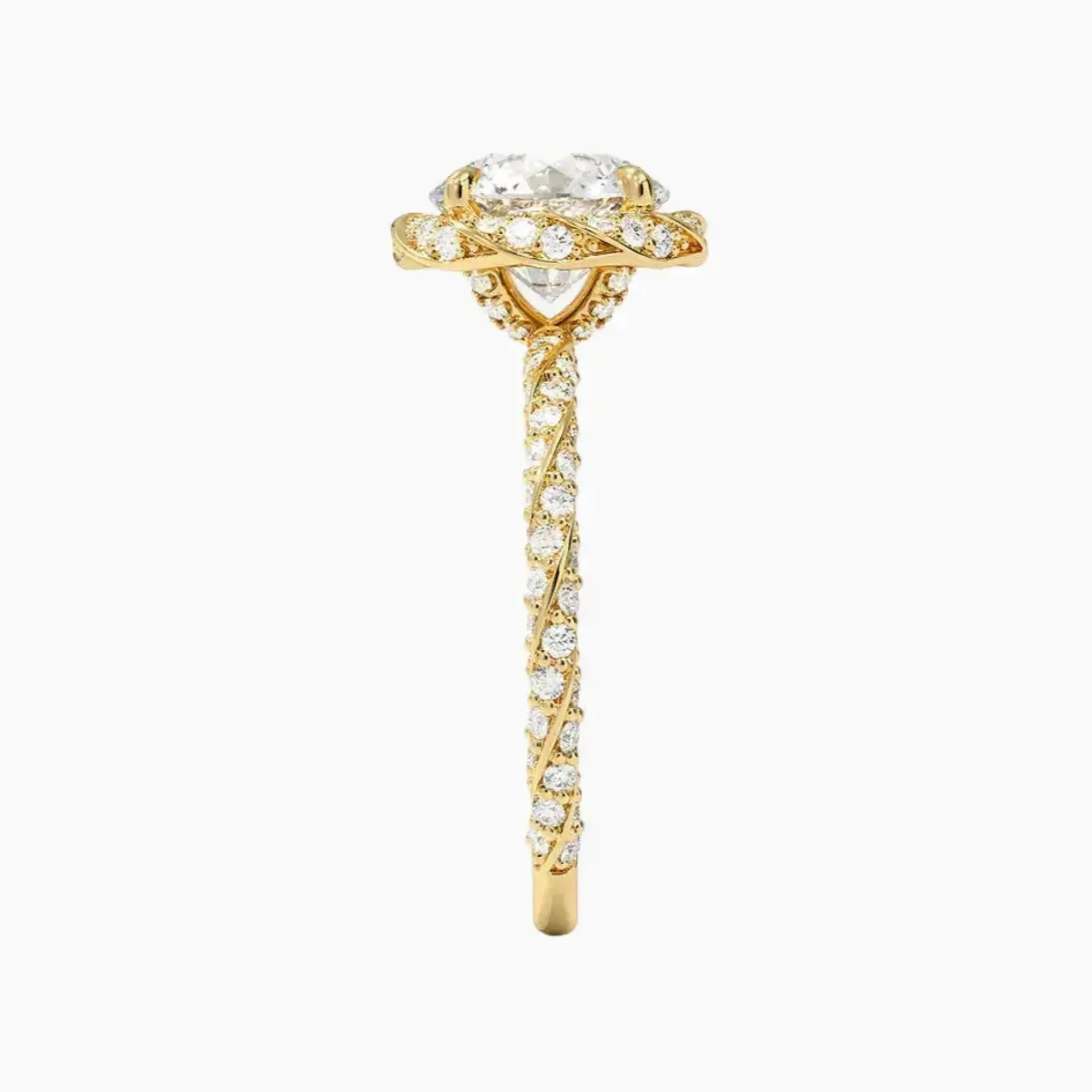 OBSER425 - Eliana Halo Round engagement ring setting view 9