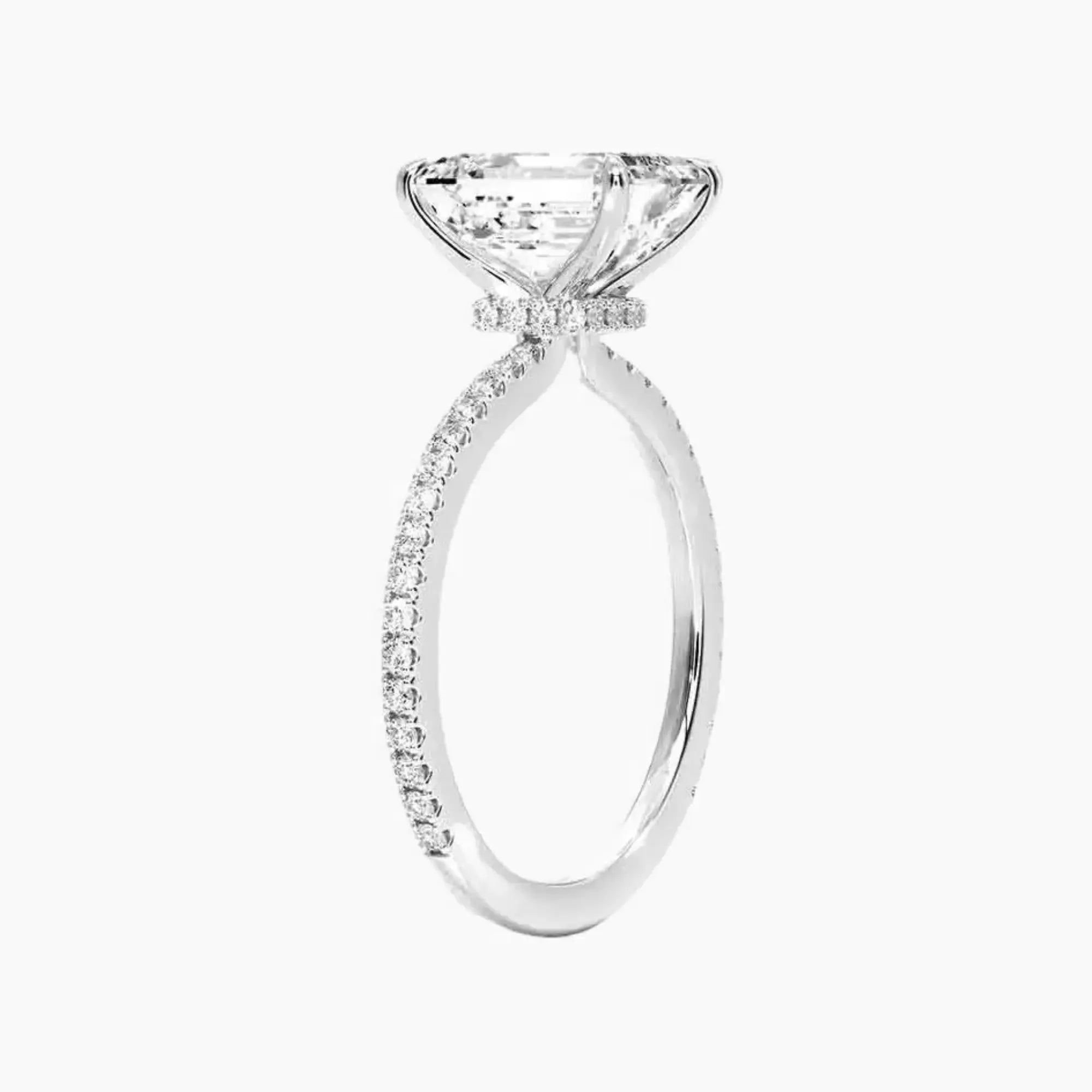 OBSER130 - Adalia Emerald engagement ring setting view 2