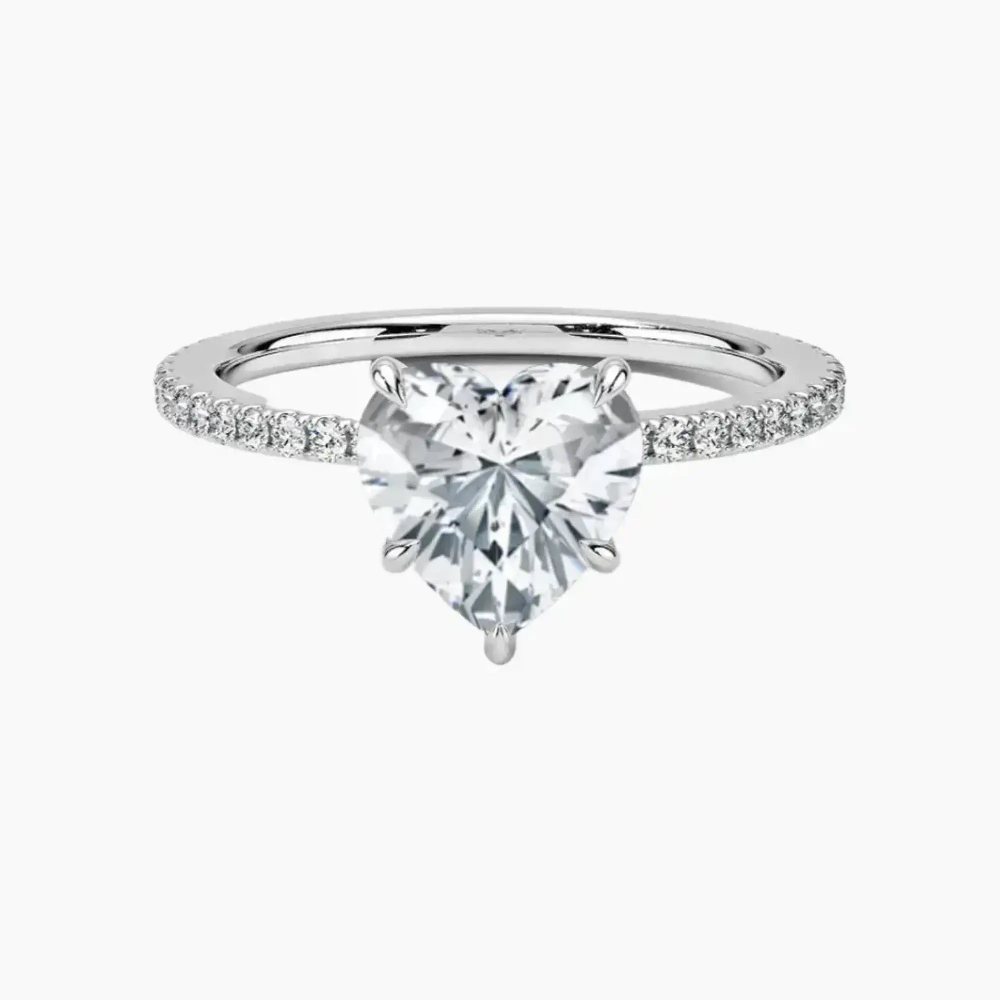 OBSER128 - Adalia Heart engagement ring setting view 1