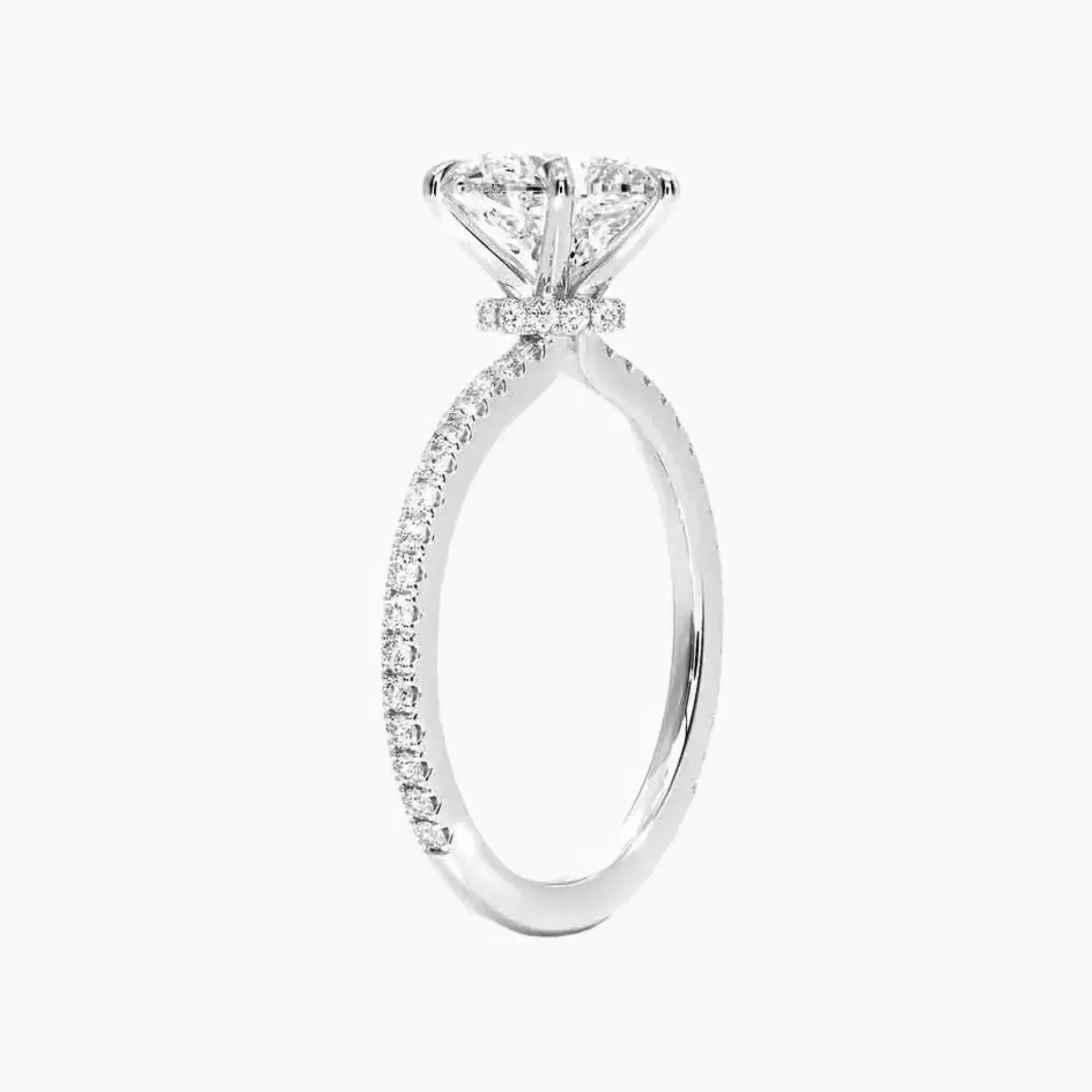 OBSER128 - Adalia Heart engagement ring setting view 2