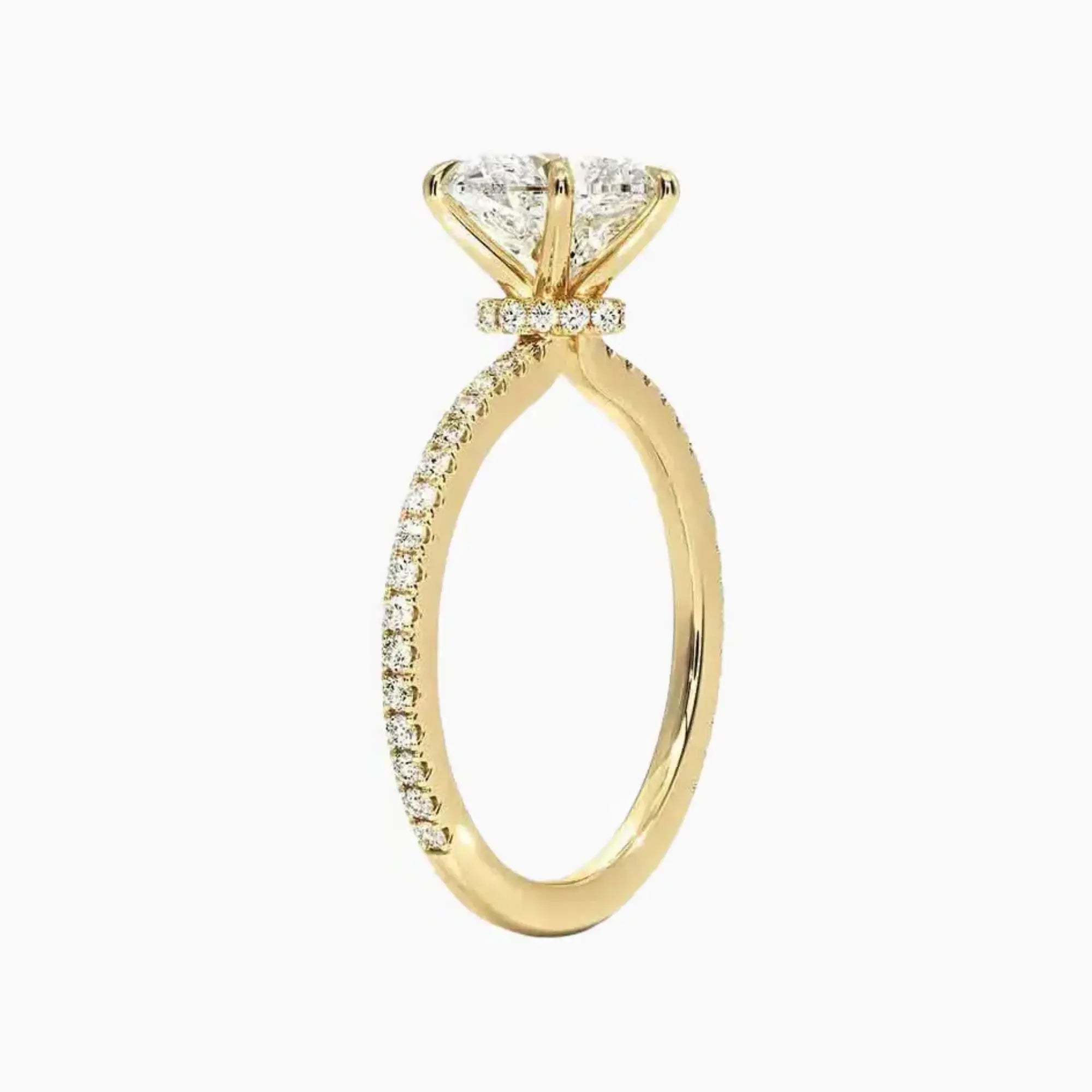 OBSER128 - Adalia Heart engagement ring setting view 8