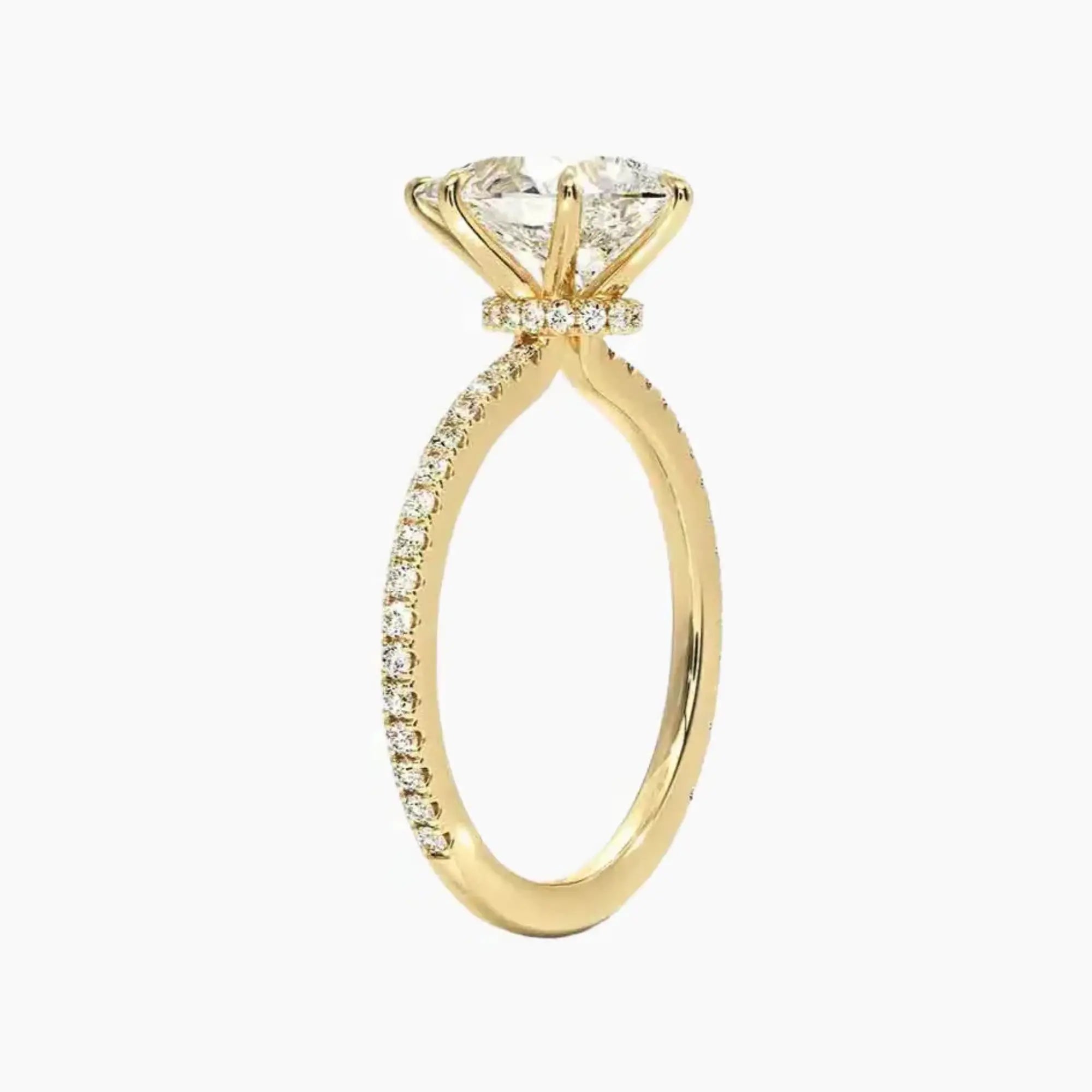 OBSER131 - Adalia Pear engagement ring setting view 8