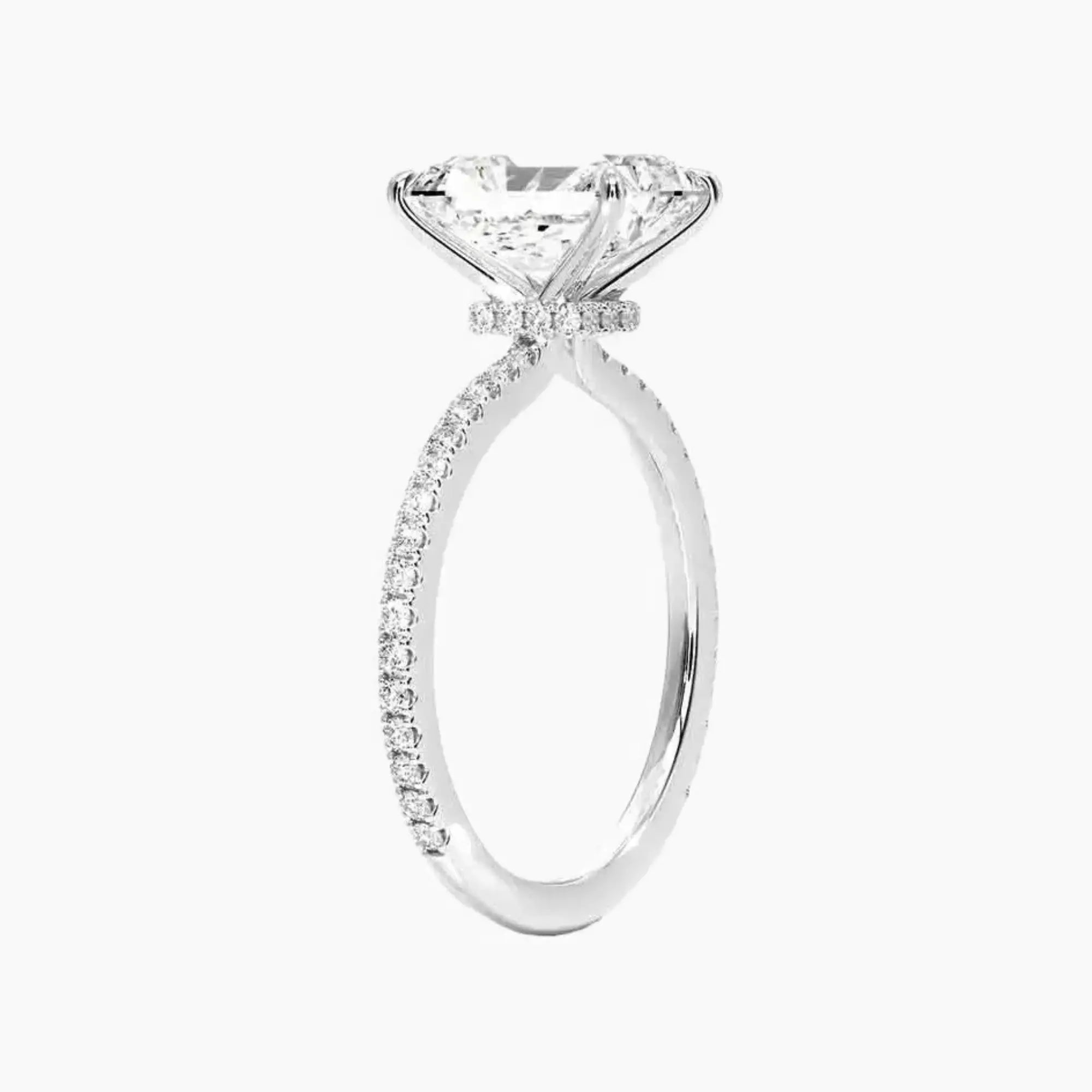 OBSER129 - Adalia Radiant engagement ring setting view 2