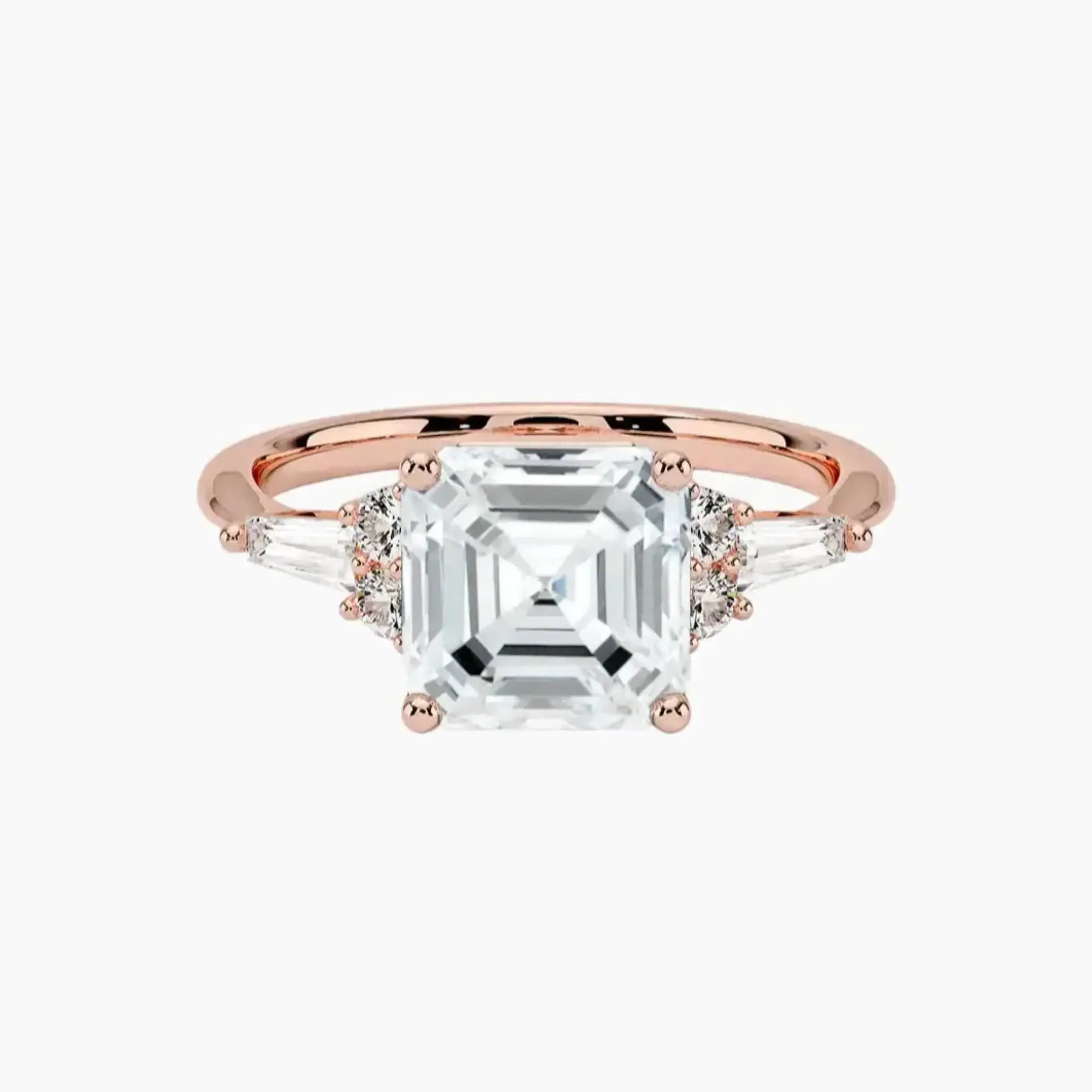 OBSER334 - Jovana Asscher engagement ring setting view 4