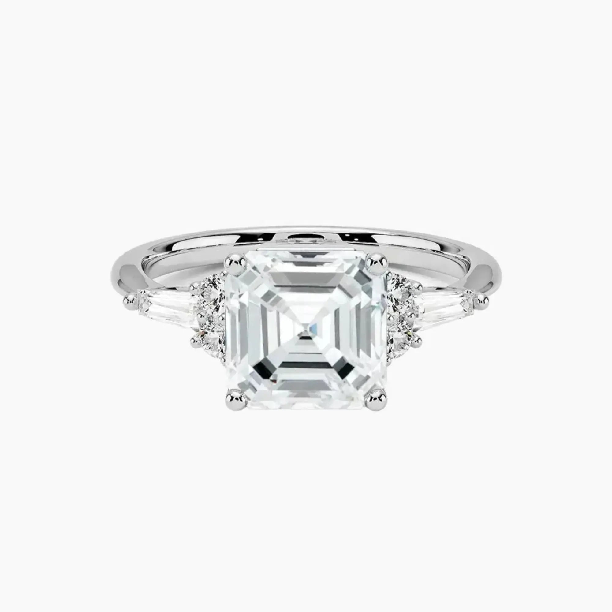 OBSER334 - Jovana Asscher engagement ring setting view 1
