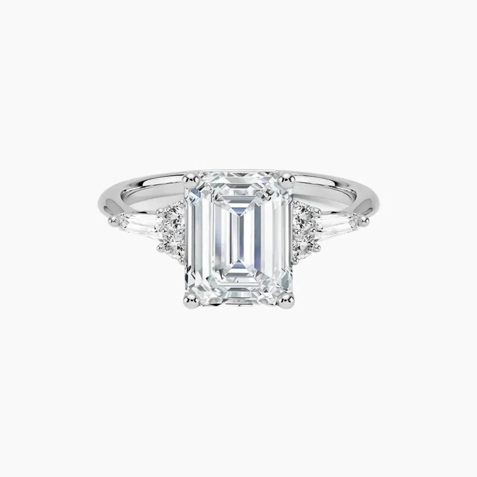 OBSER336 - Jovana Emerald engagement ring setting view 1