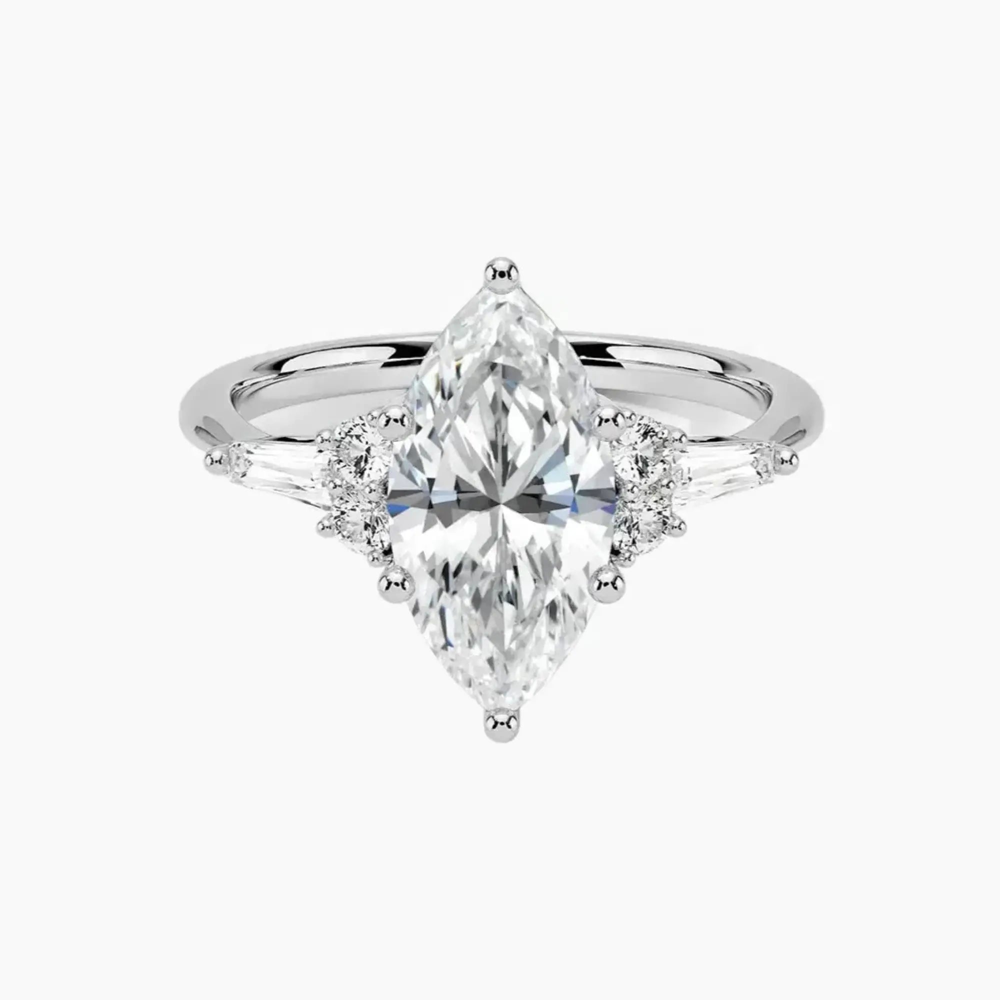 OBSER335 - Jovana Marquise engagement ring setting view 1