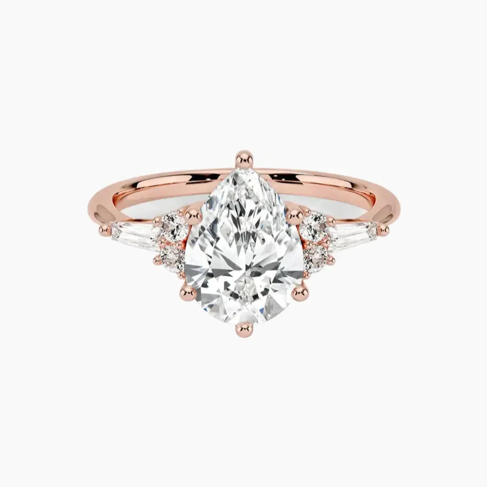 OBSER338 - Jovana Pear engagement ring setting view 4
