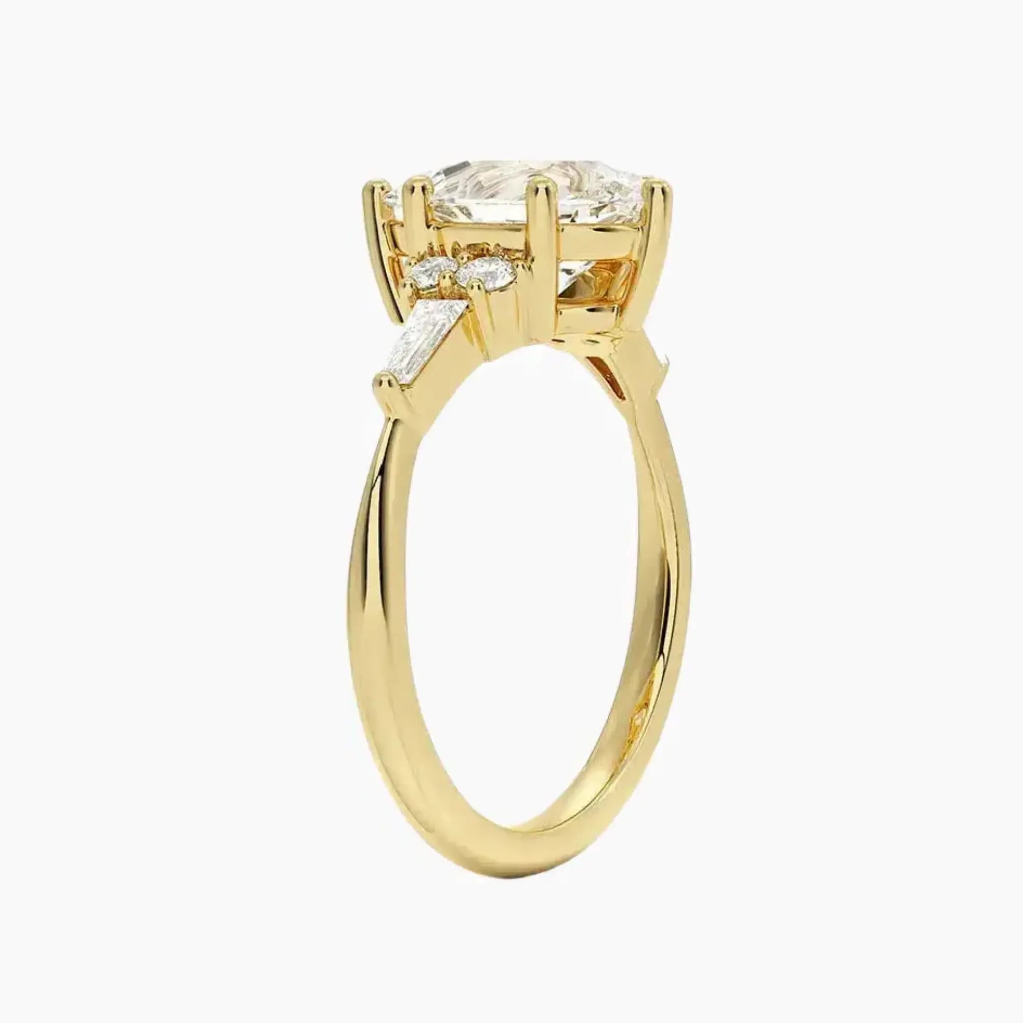 OBSER338 - Jovana Pear engagement ring setting view 8
