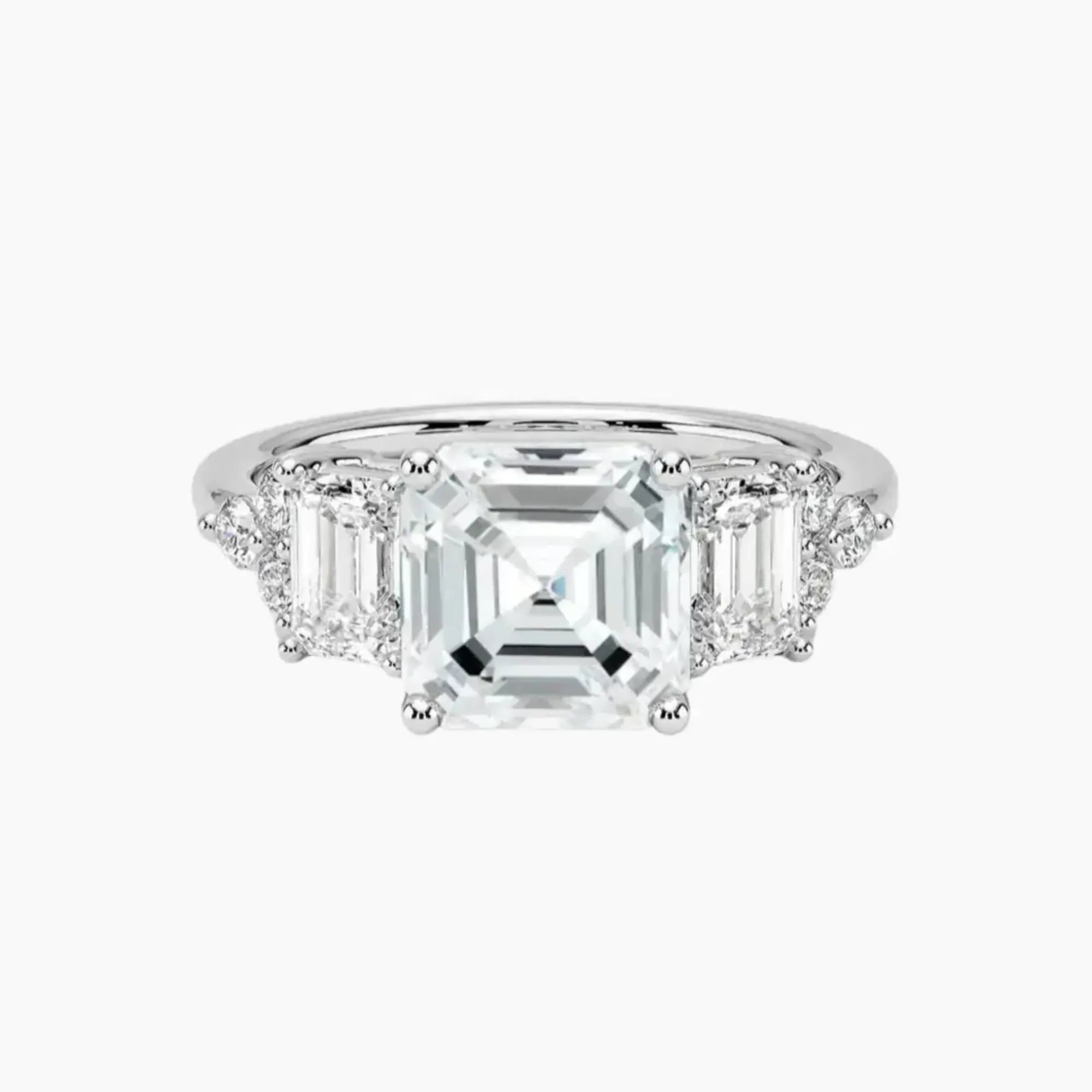OBSER270 - Kaiya Asscher engagement ring setting view 1