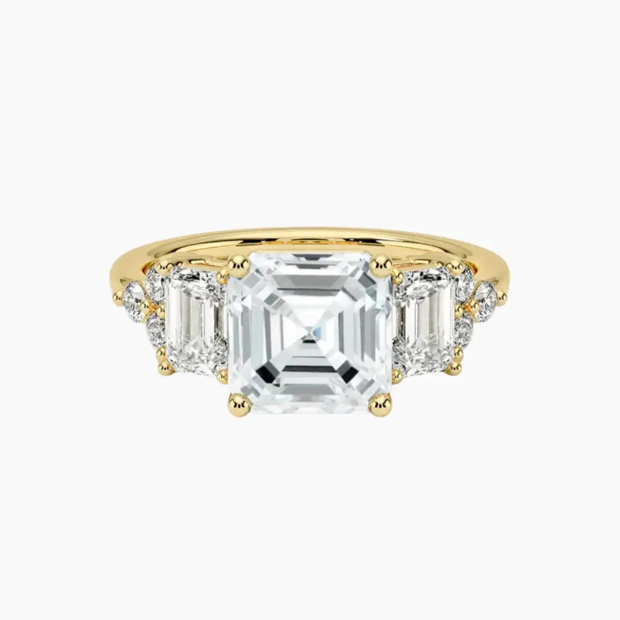 OBSER270 - Kaiya Asscher engagement ring setting view 7