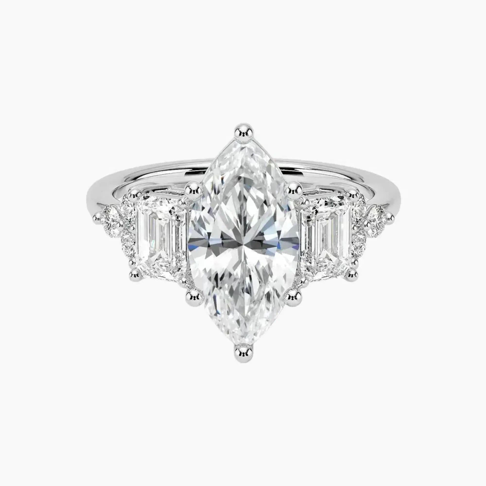 OBSER271 - Kaiya Marquise engagement ring setting view 1