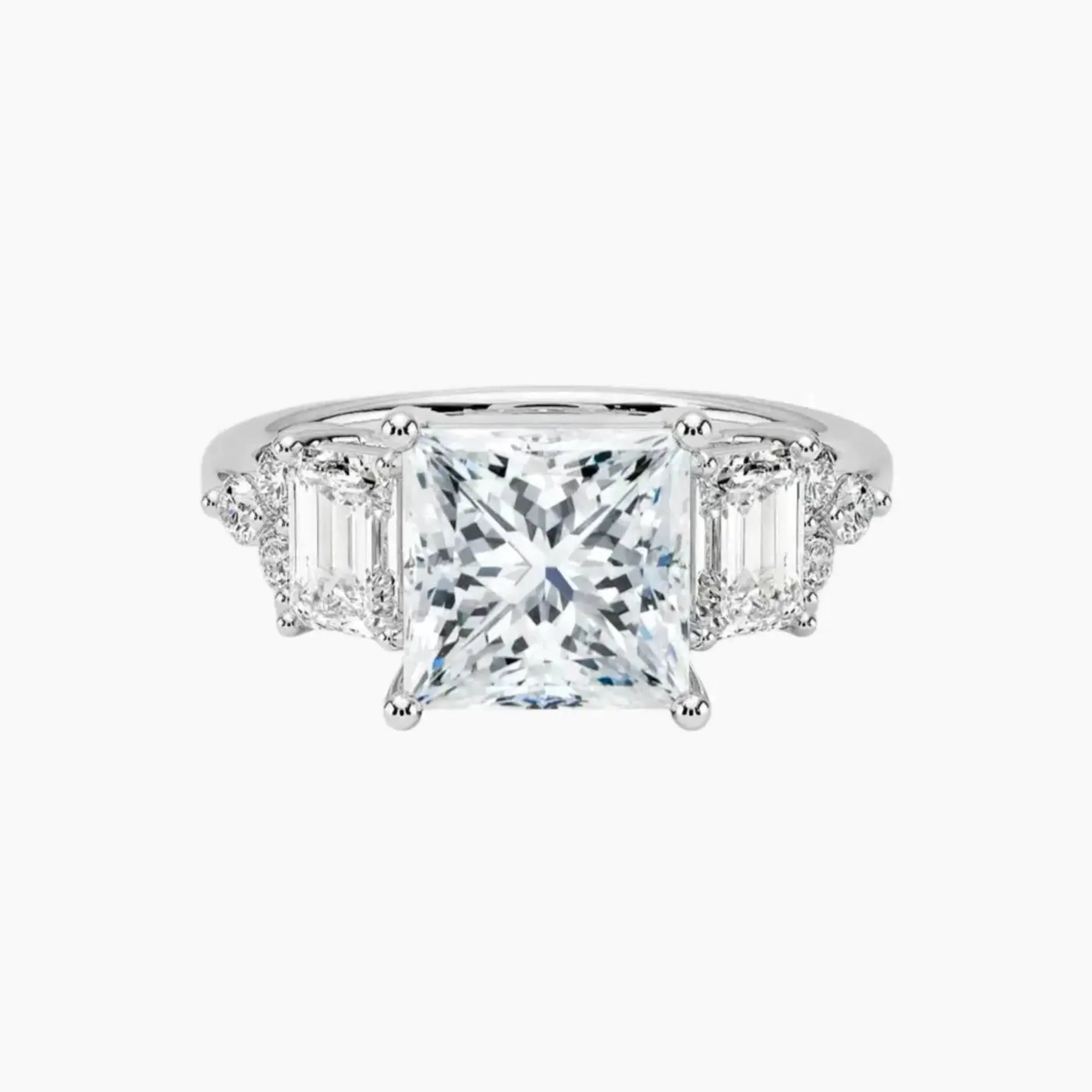 OBSER273 - Kaiya Princess engagement ring setting view 1