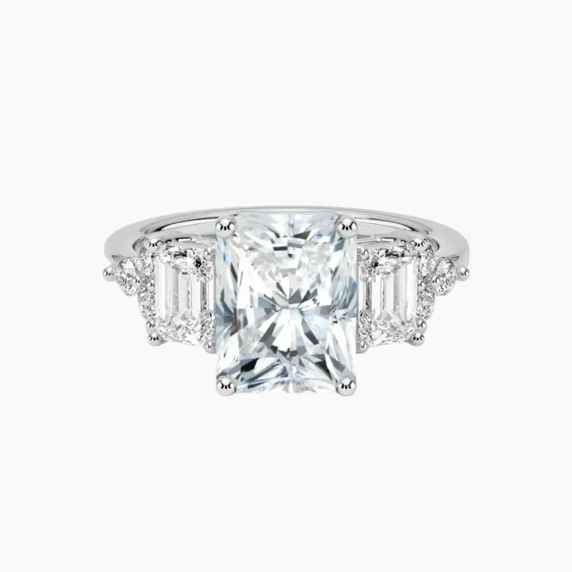 OBSER269 - Kaiya Radiant engagement ring setting view 1
