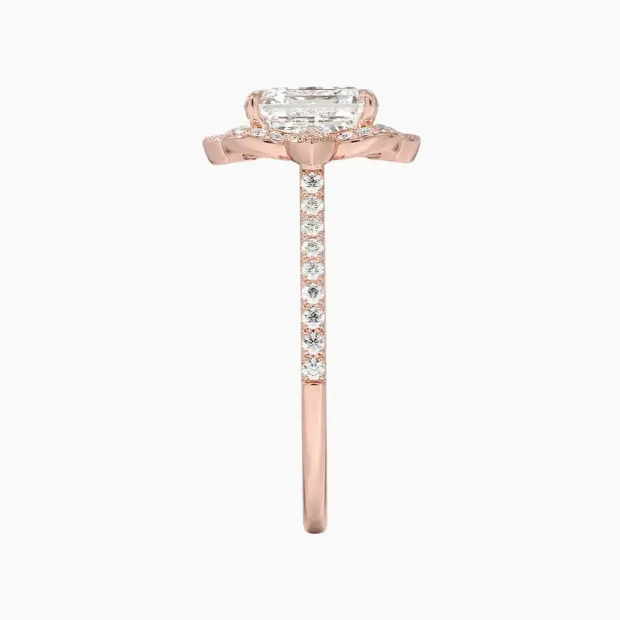 OBSER167 - Ravenna Halo Asscher engagement ring setting view 6