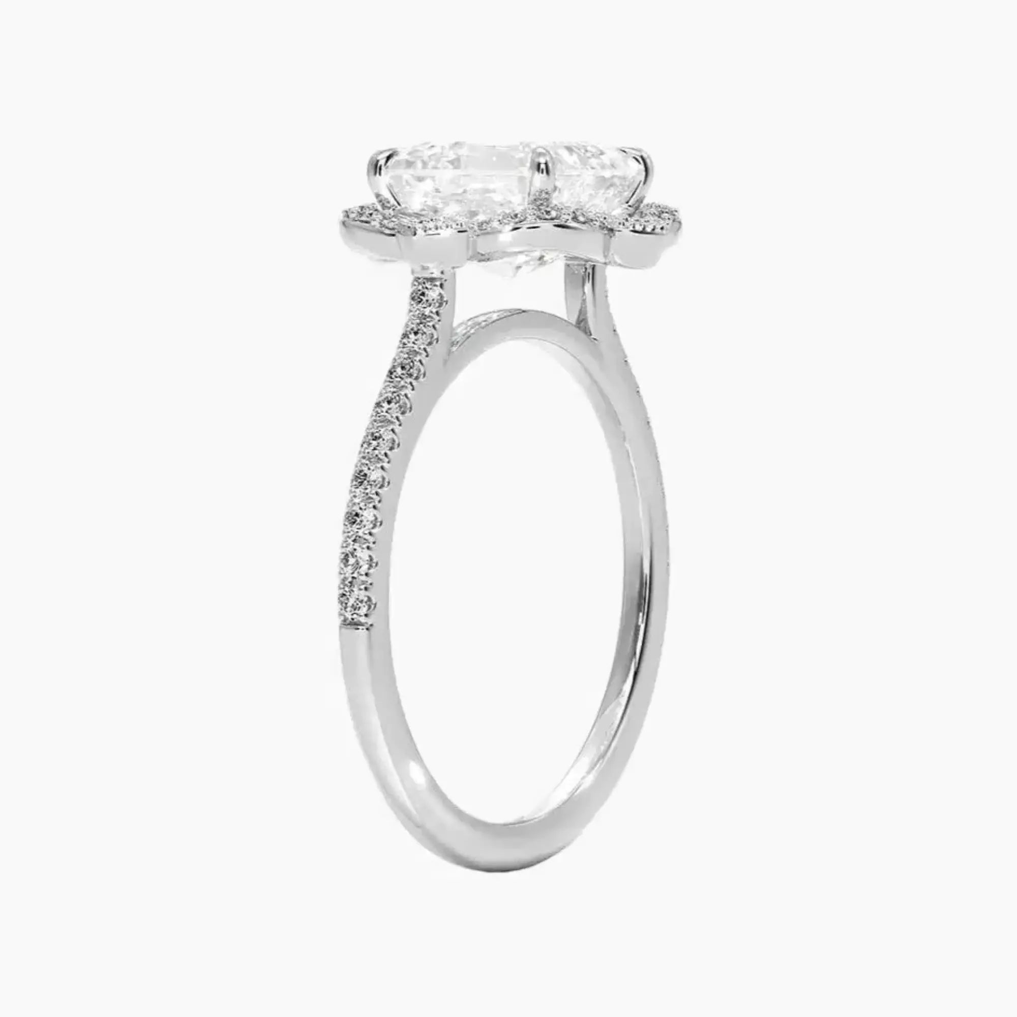 OBSER167 - Ravenna Halo Asscher engagement ring setting view 2