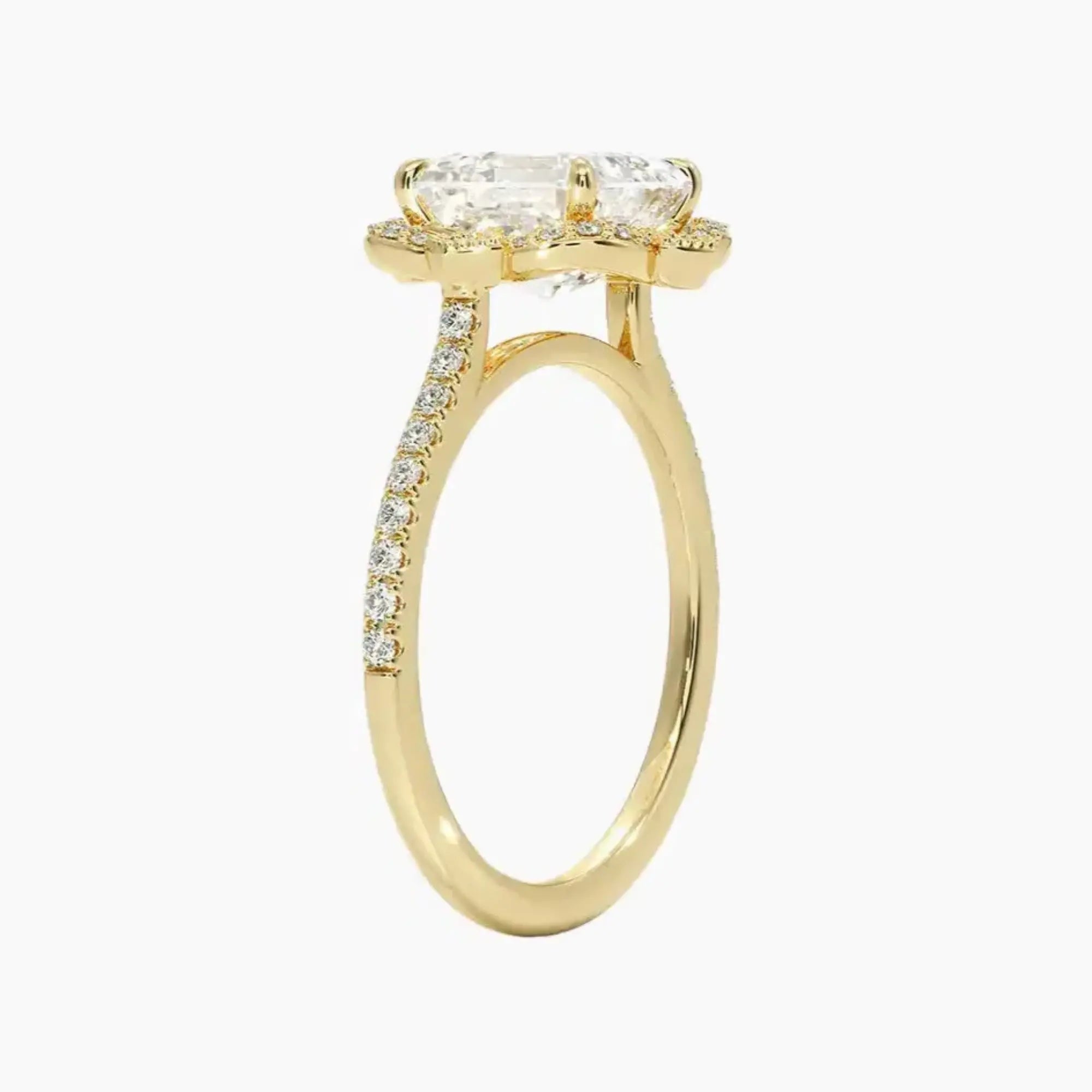 OBSER167 - Ravenna Halo Asscher engagement ring setting view 8
