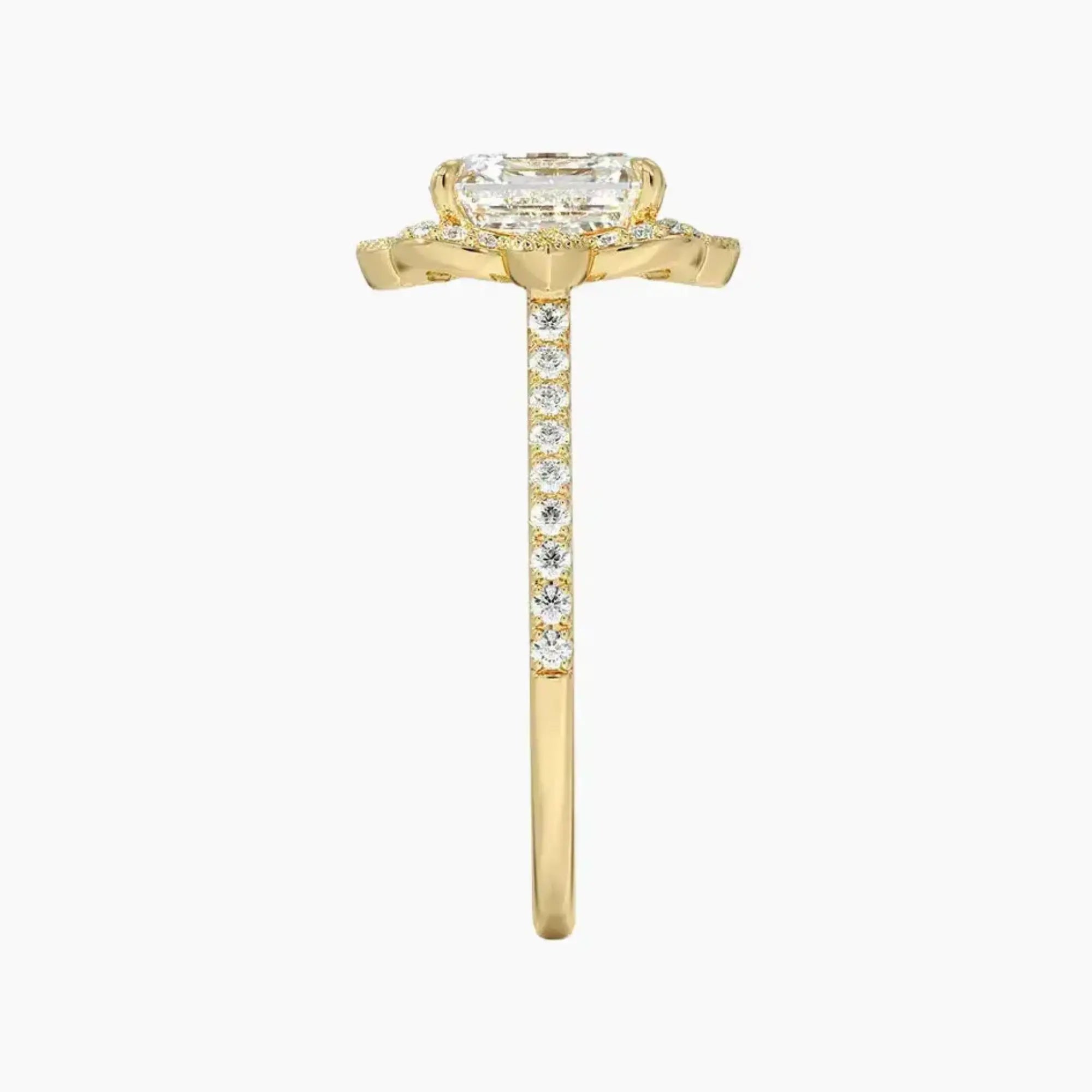 OBSER167 - Ravenna Halo Asscher engagement ring setting view 9