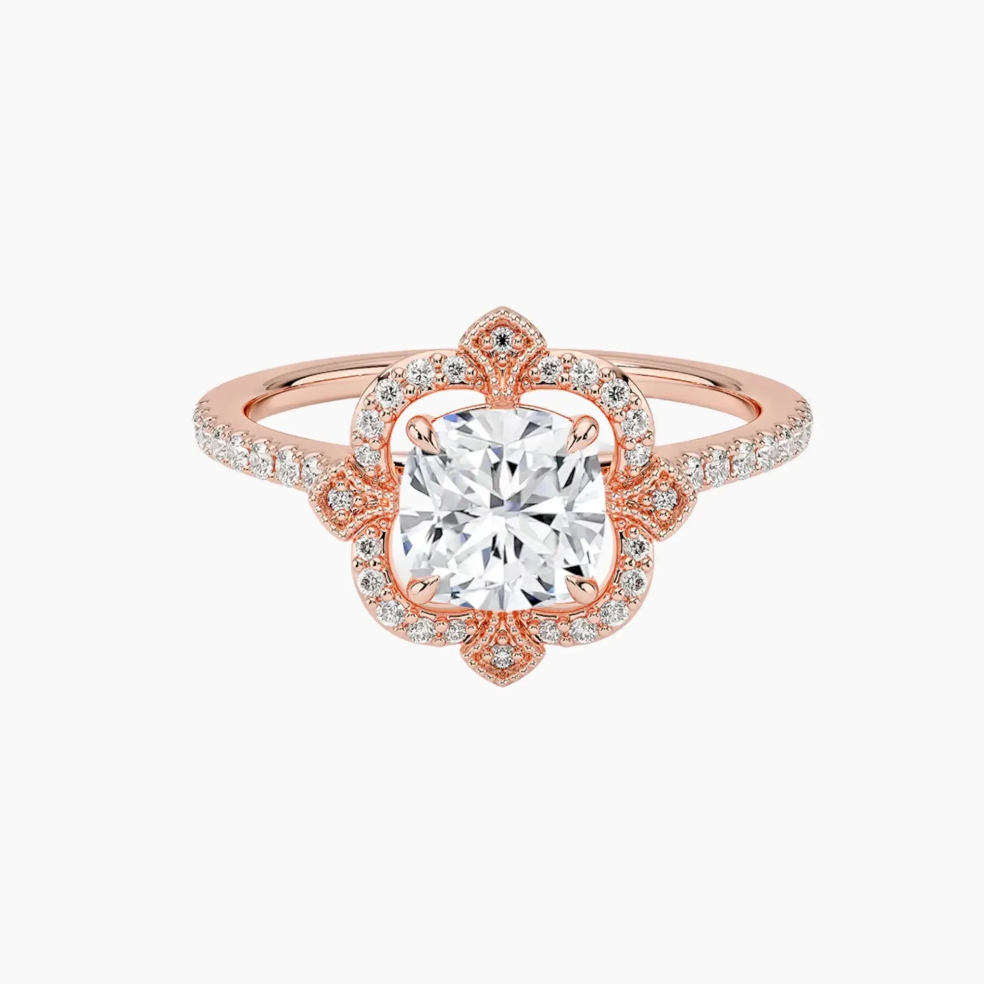 OBSER482 - Ravenna Halo Cushion engagement ring setting view 4