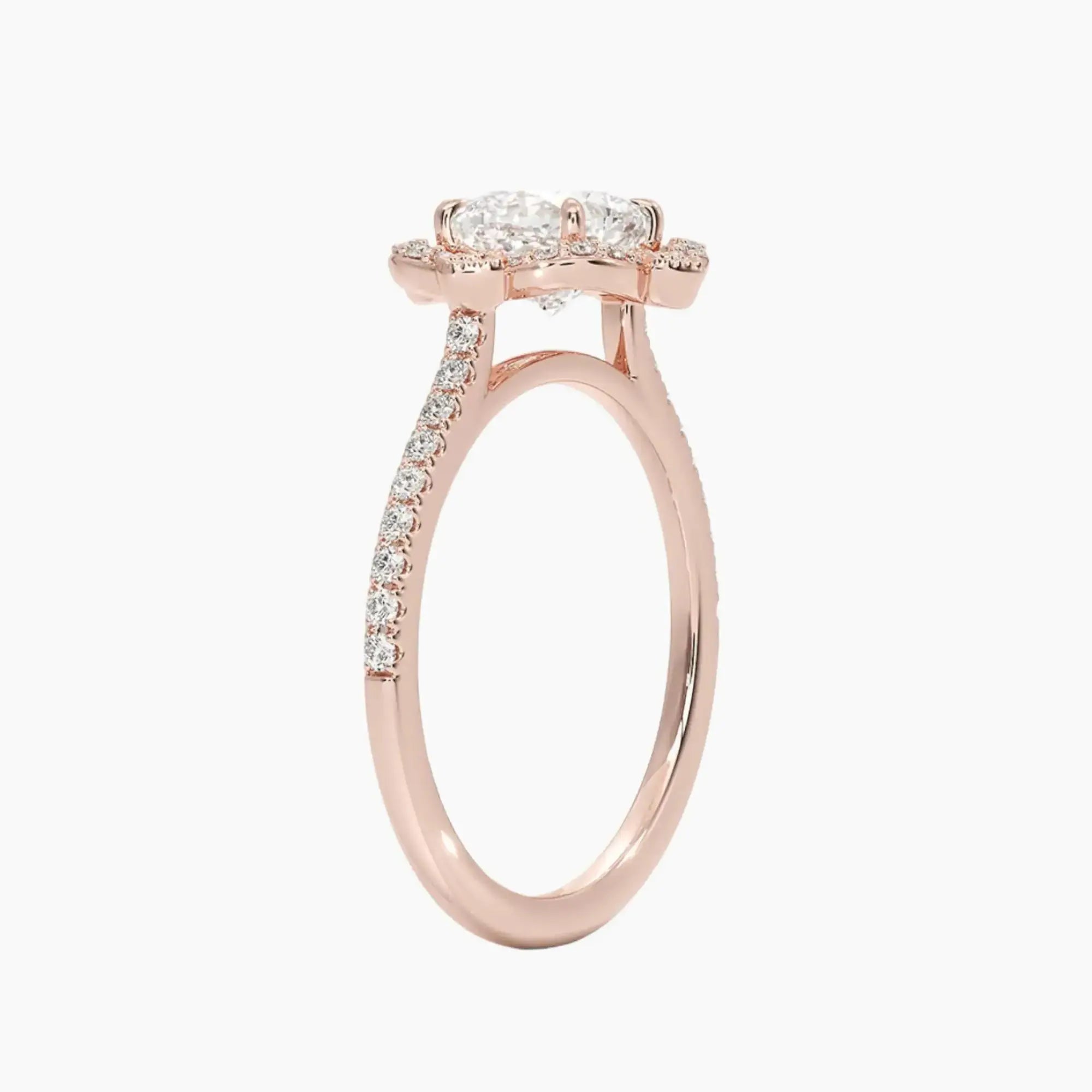 OBSER482 - Ravenna Halo Cushion engagement ring setting view 5