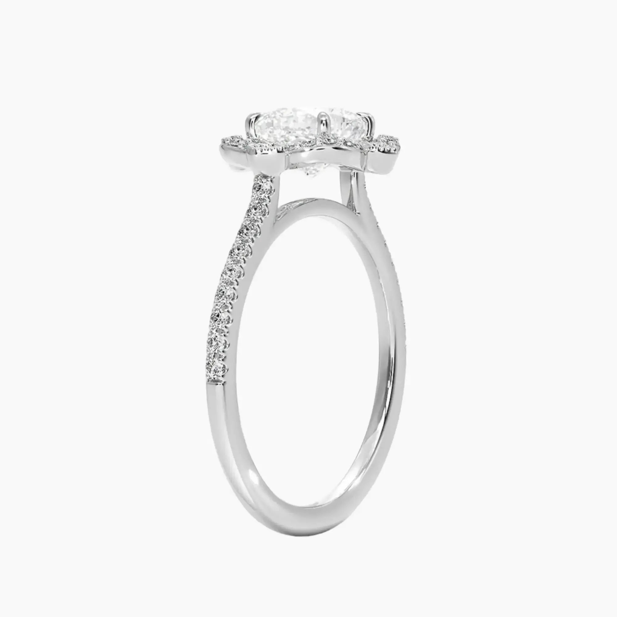 OBSER482 - Ravenna Halo Cushion engagement ring setting view 2