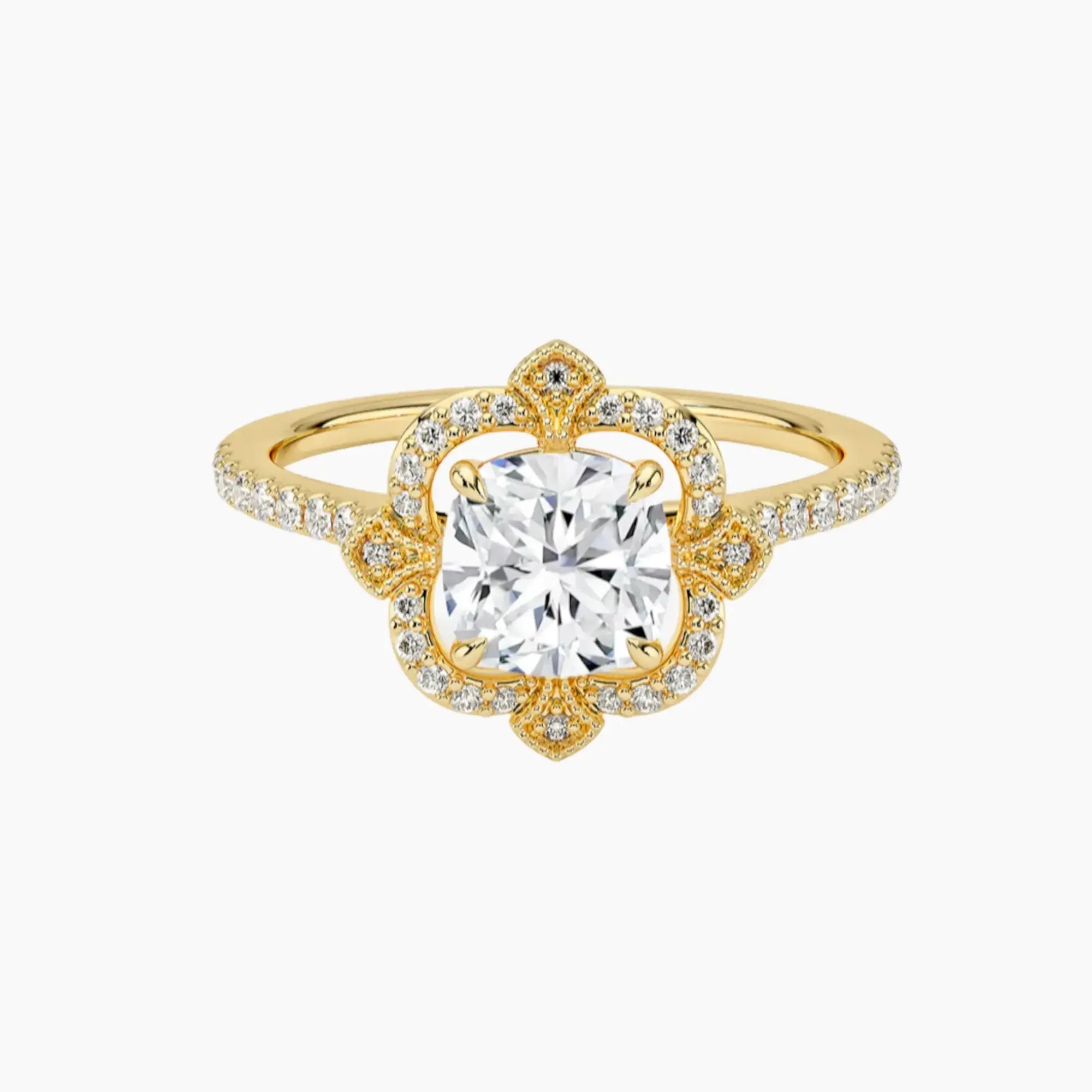 OBSER482 - Ravenna Halo Cushion engagement ring setting view 7