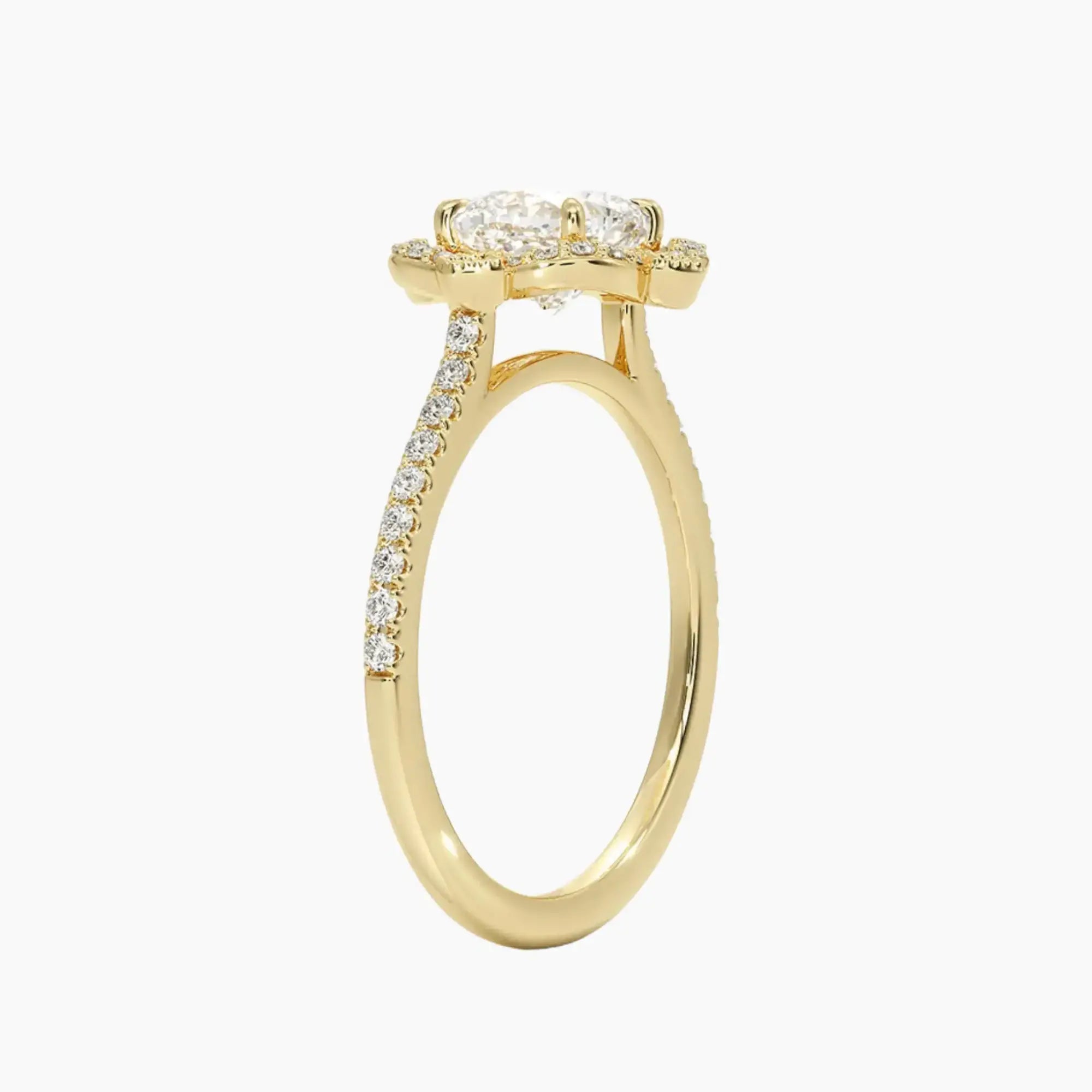 OBSER482 - Ravenna Halo Cushion engagement ring setting view 8