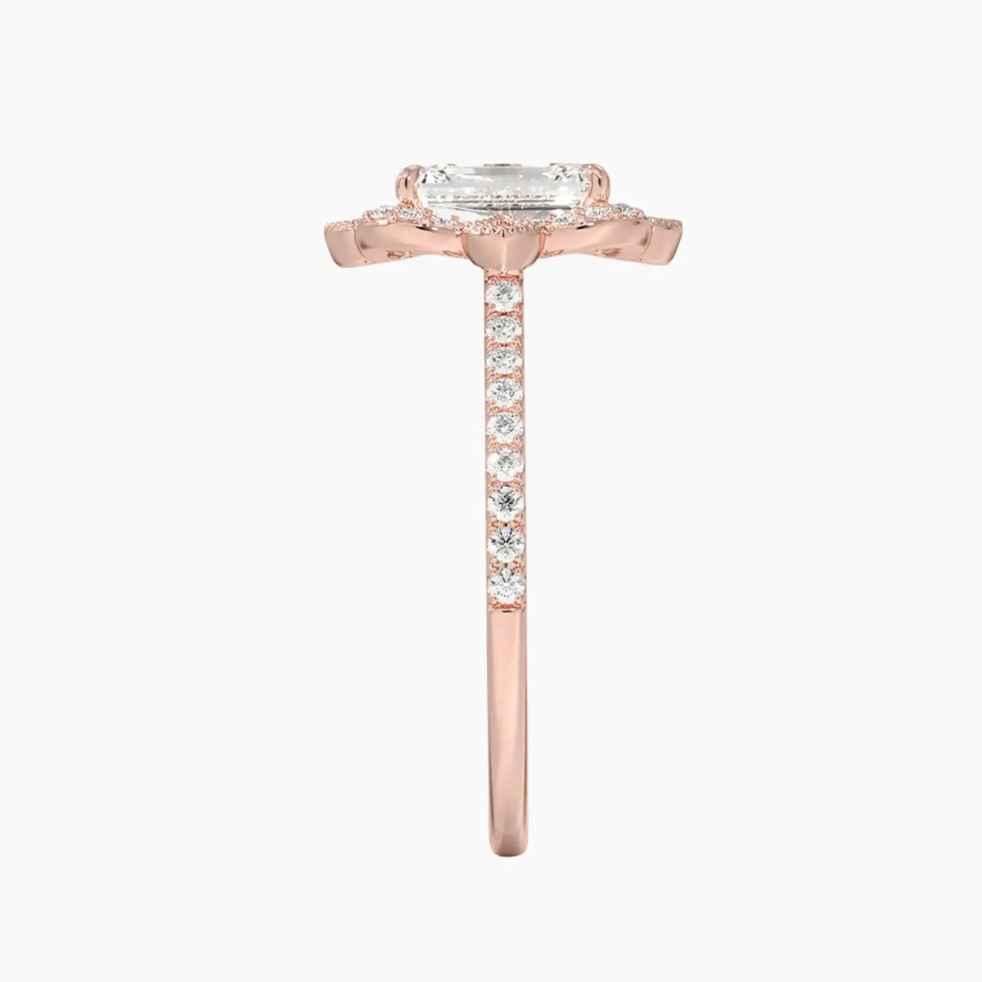 OBSER480 - Ravenna Halo Emerald engagement ring setting view 6