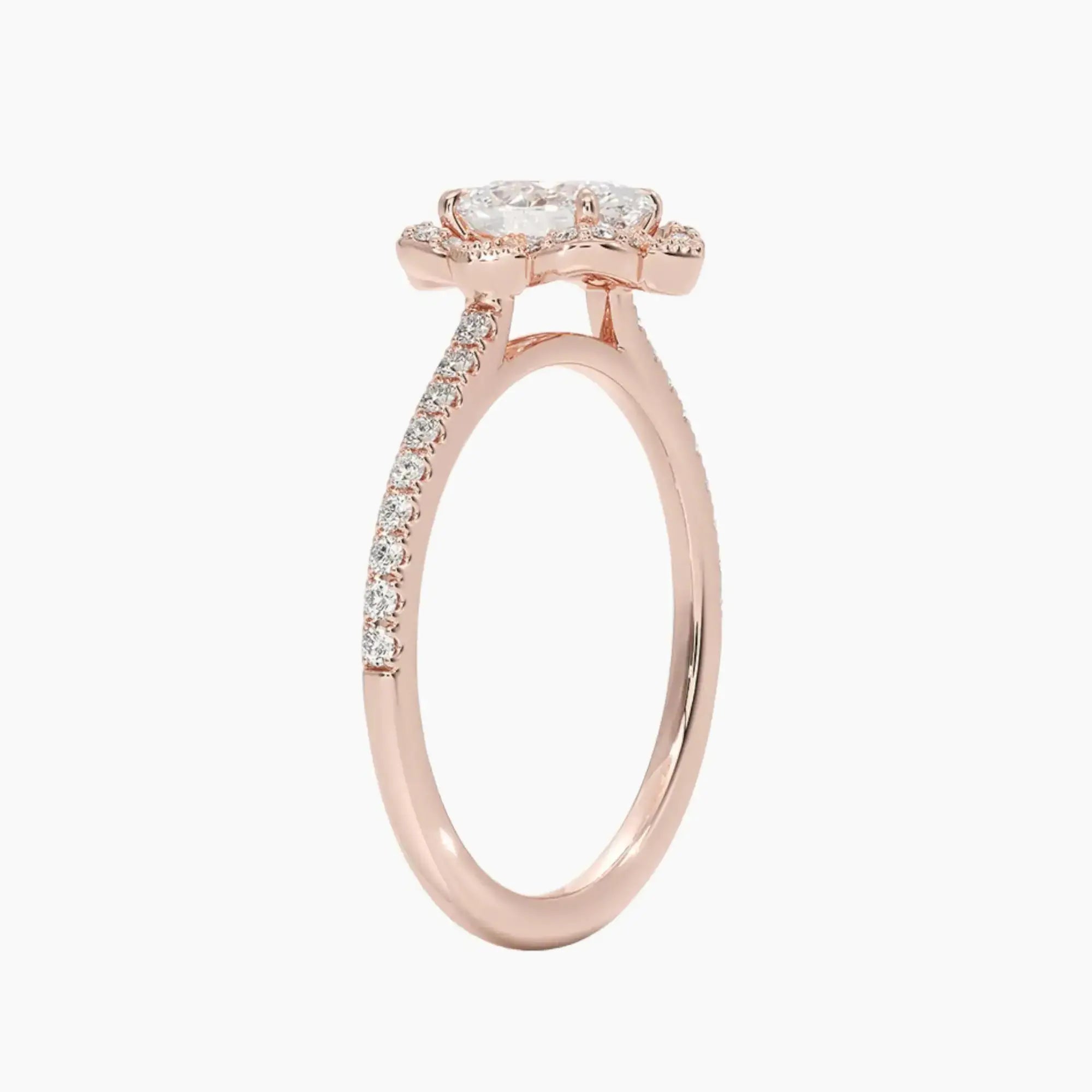 OBSER102 - Ravenna Halo Oval engagement ring setting view 5