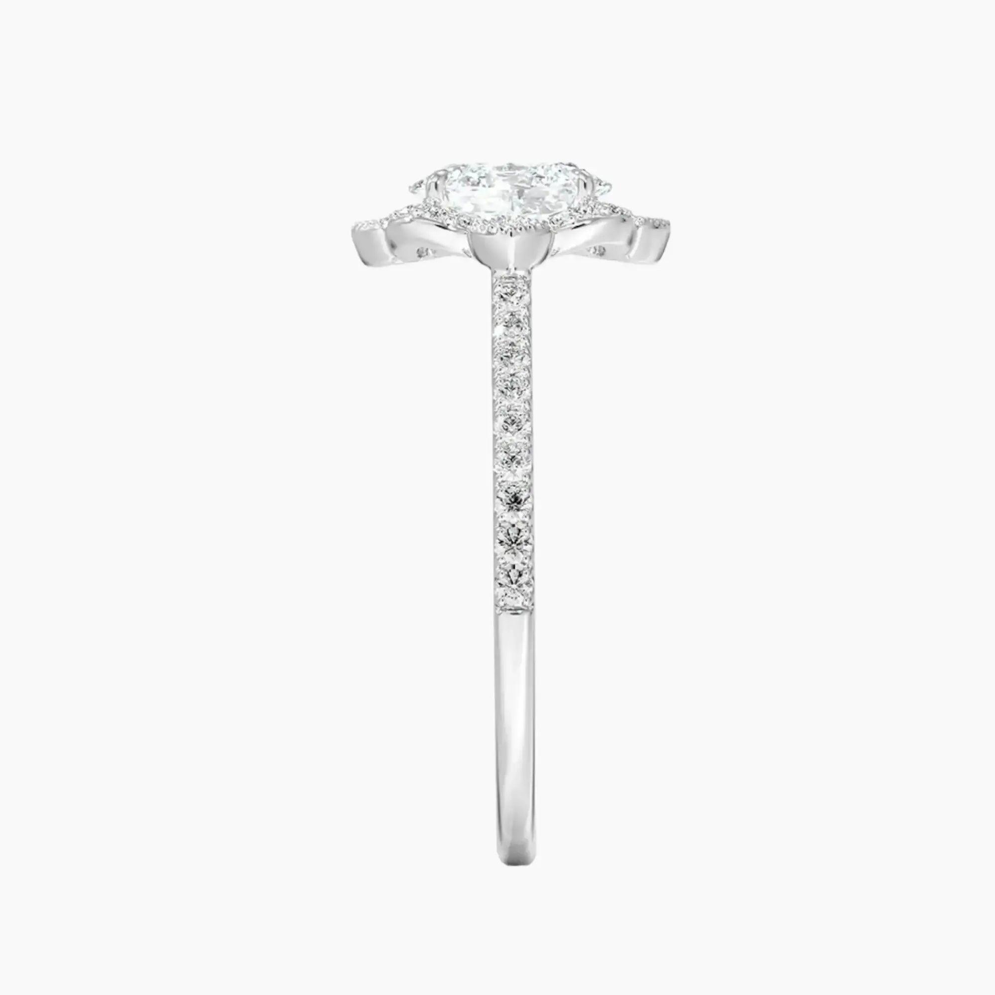 OBSER102 - Ravenna Halo Oval engagement ring setting view 3