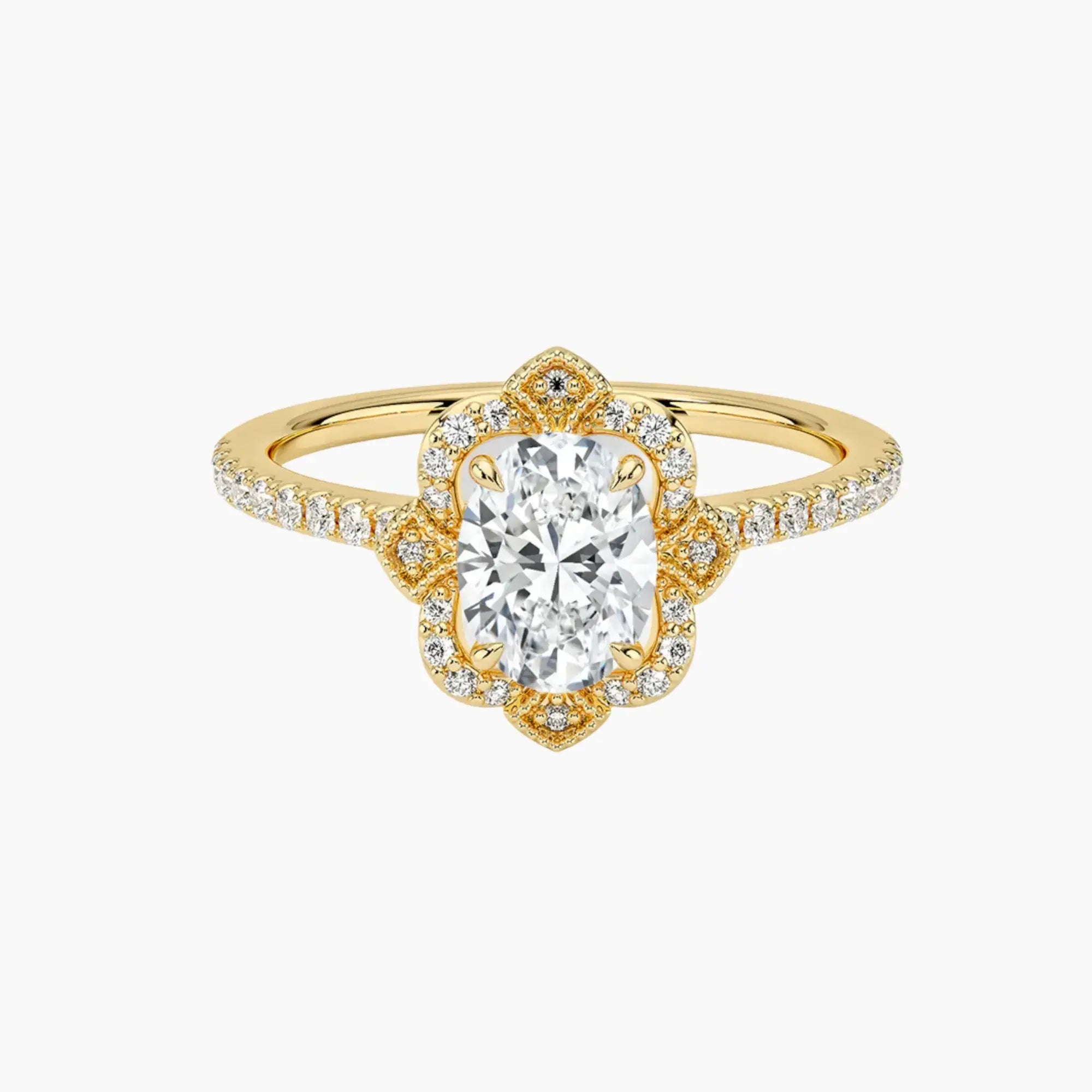 OBSER102 - Ravenna Halo Oval engagement ring setting view 7