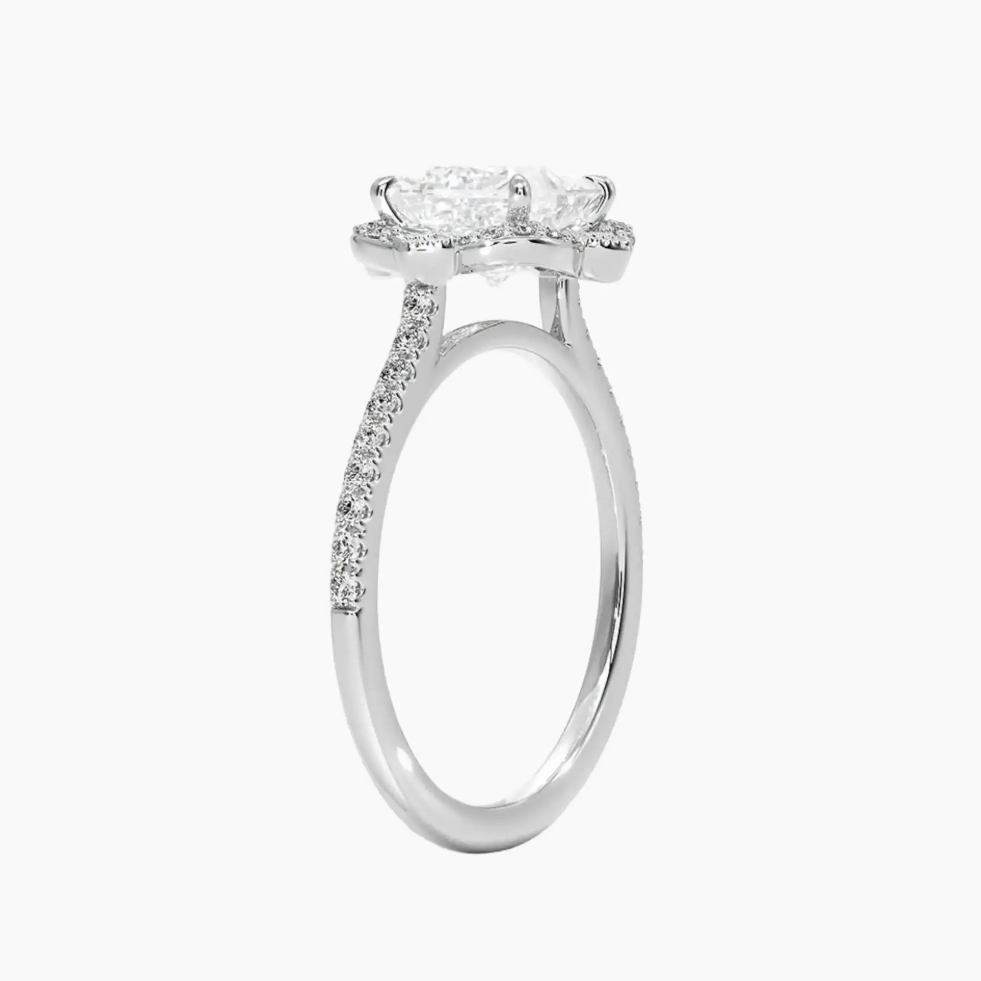 OBSER481 - Ravenna Halo Princess engagement ring setting view 2