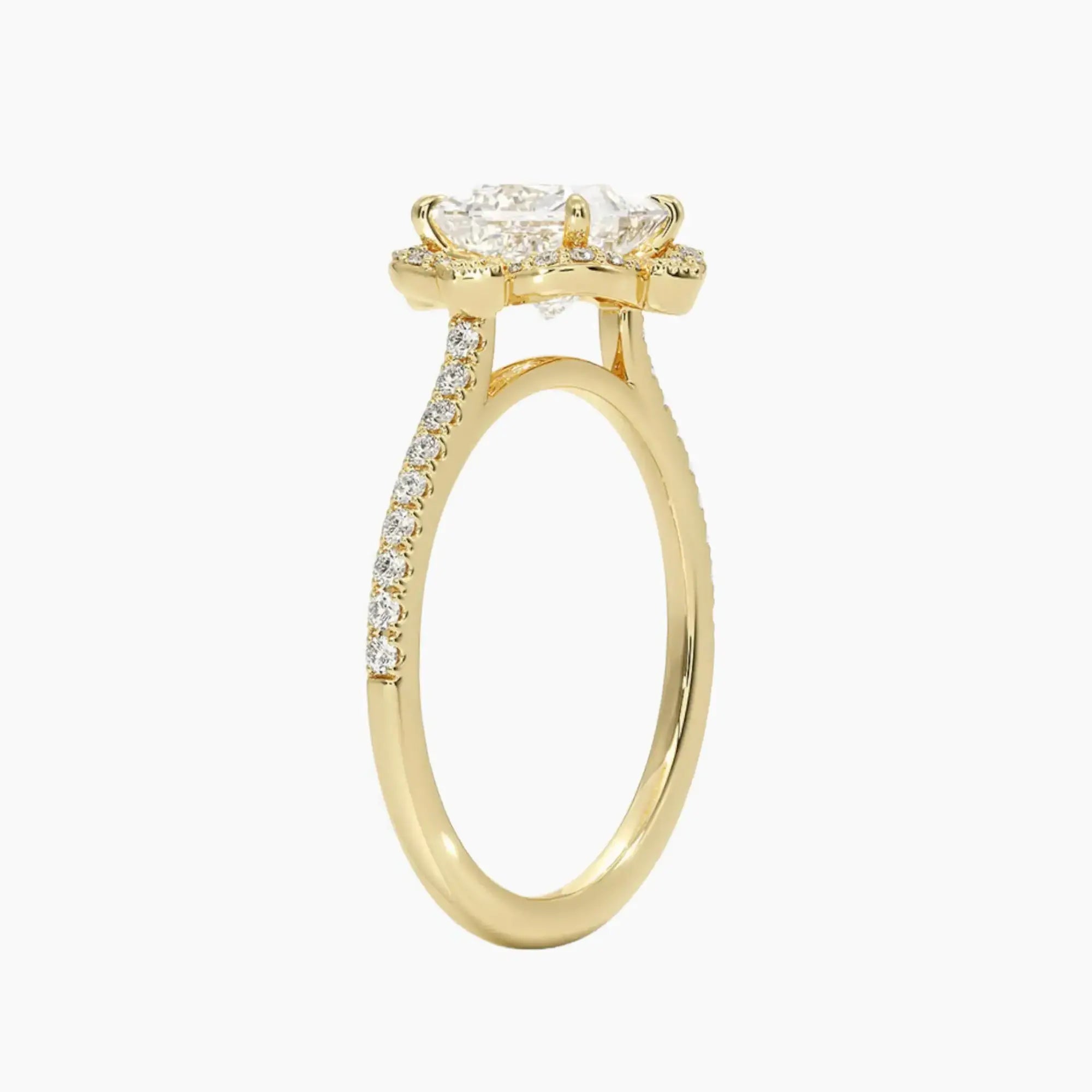 OBSER481 - Ravenna Halo Princess engagement ring setting view 8