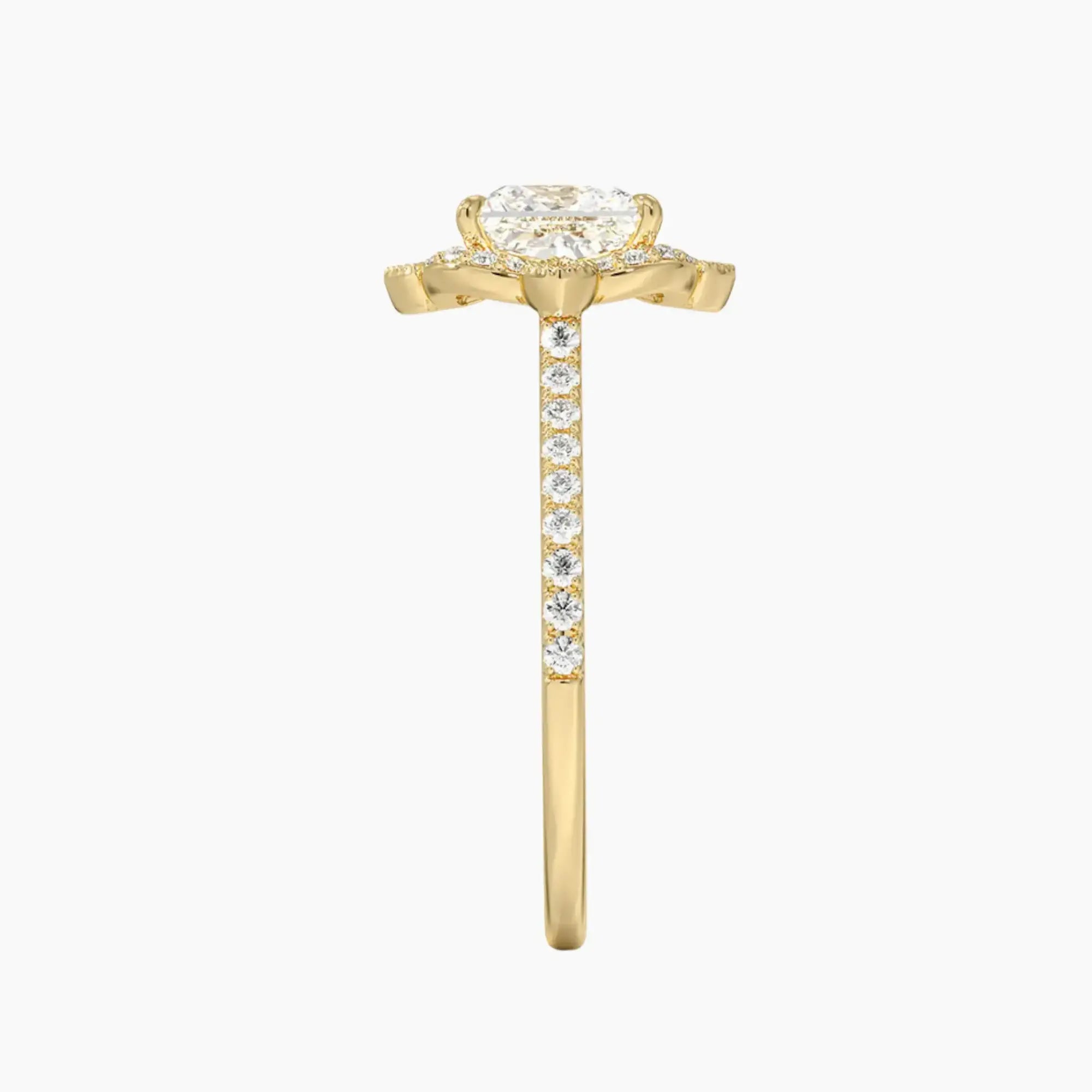 OBSER481 - Ravenna Halo Princess engagement ring setting view 9