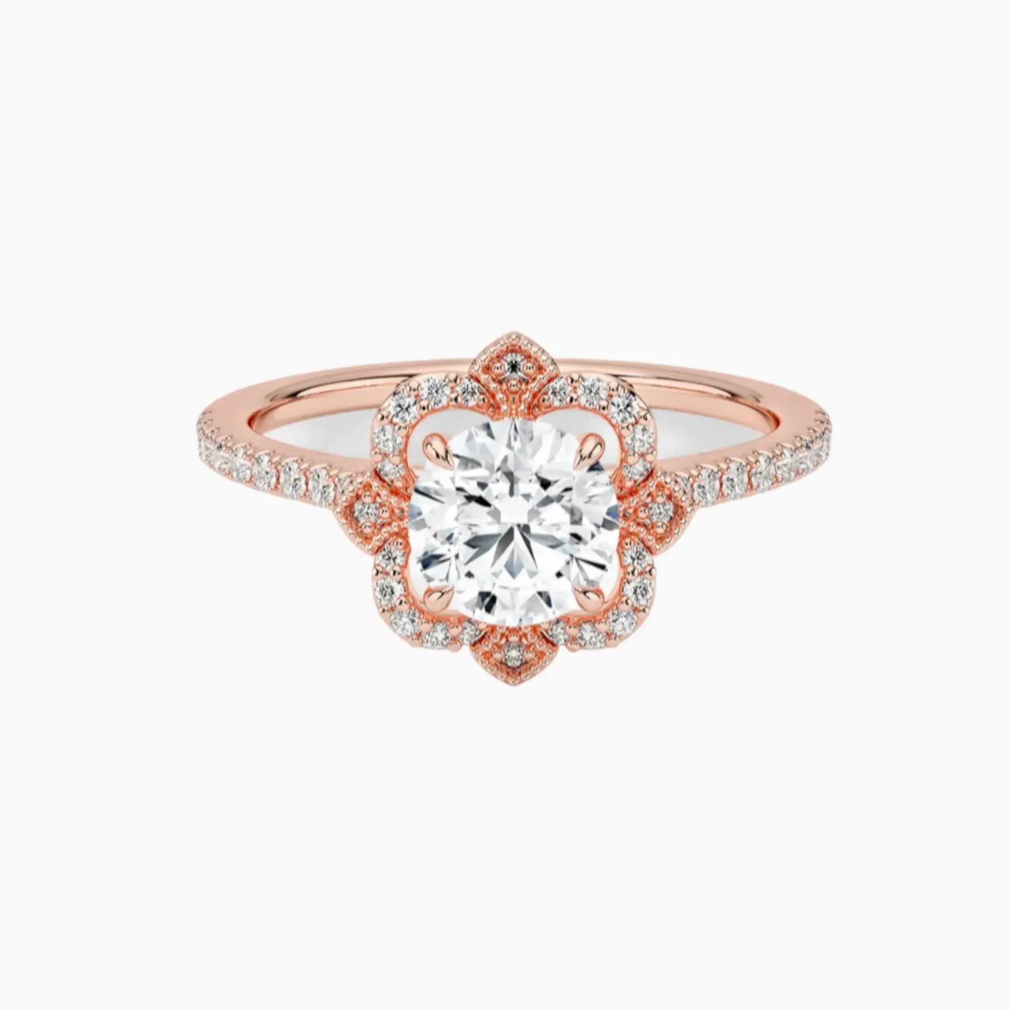OBSER483 - Ravenna Halo Round engagement ring setting view 4