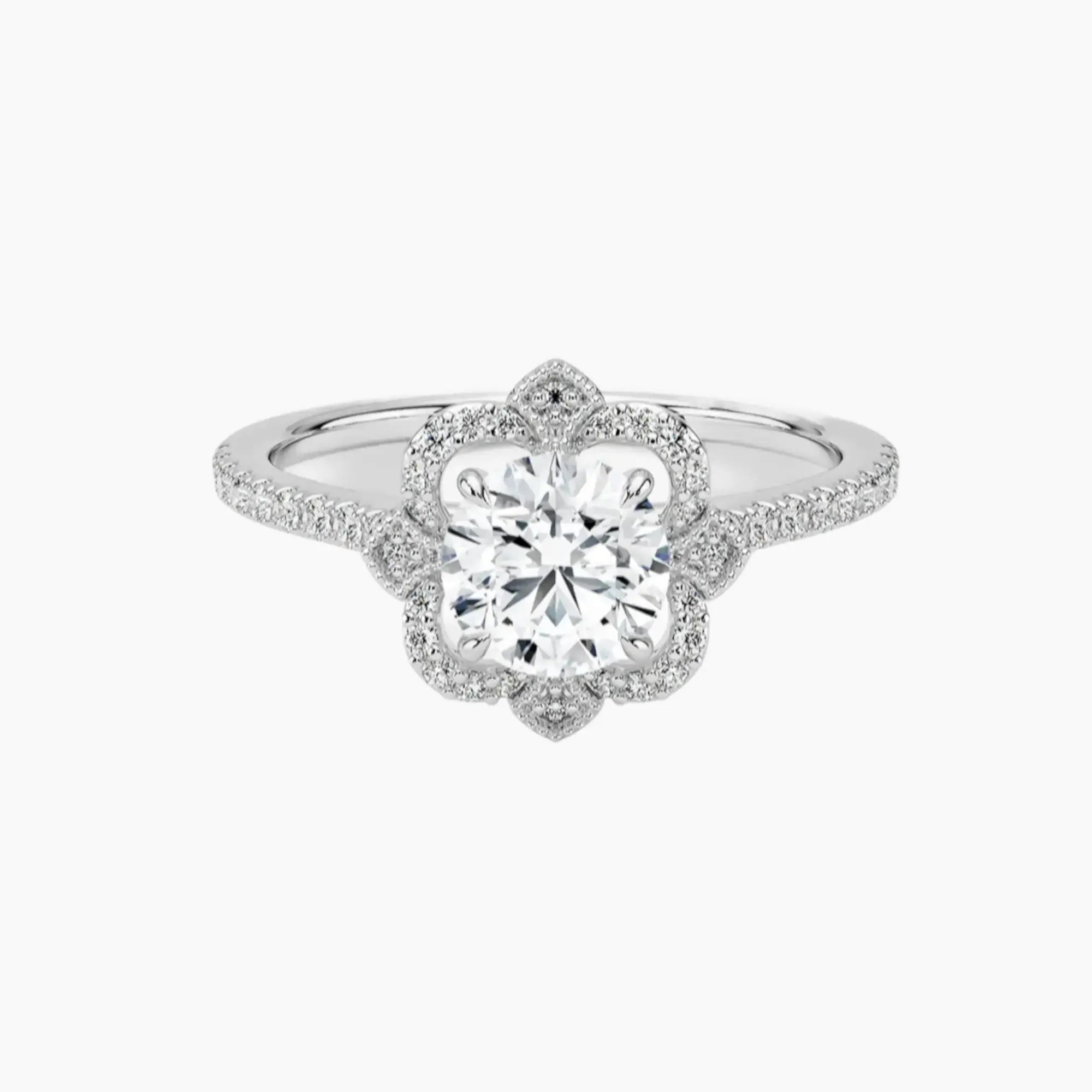 OBSER483 - Ravenna Halo Round engagement ring setting view 1