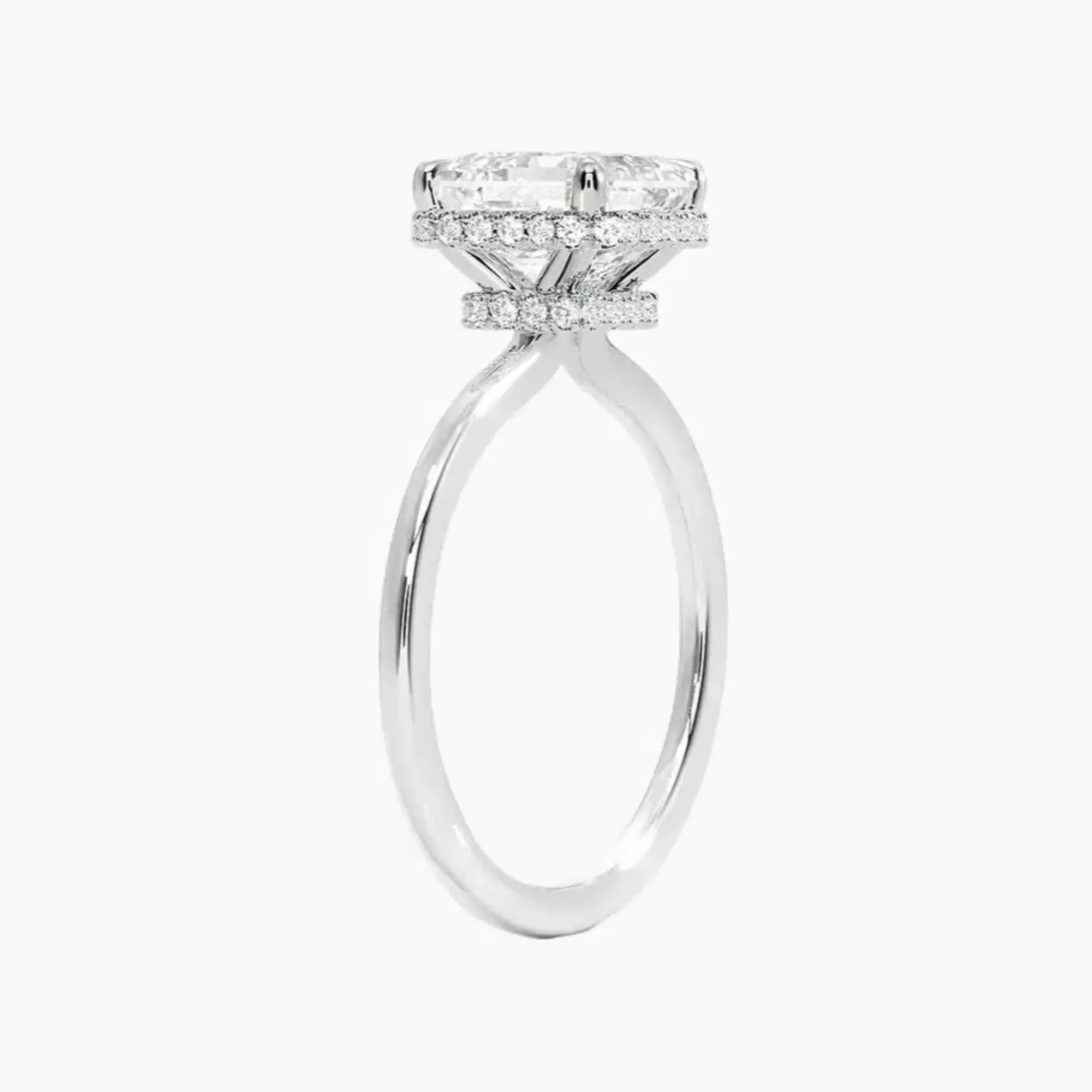 OBSER493 - Mirabel Halo Asscher engagement ring setting view 2