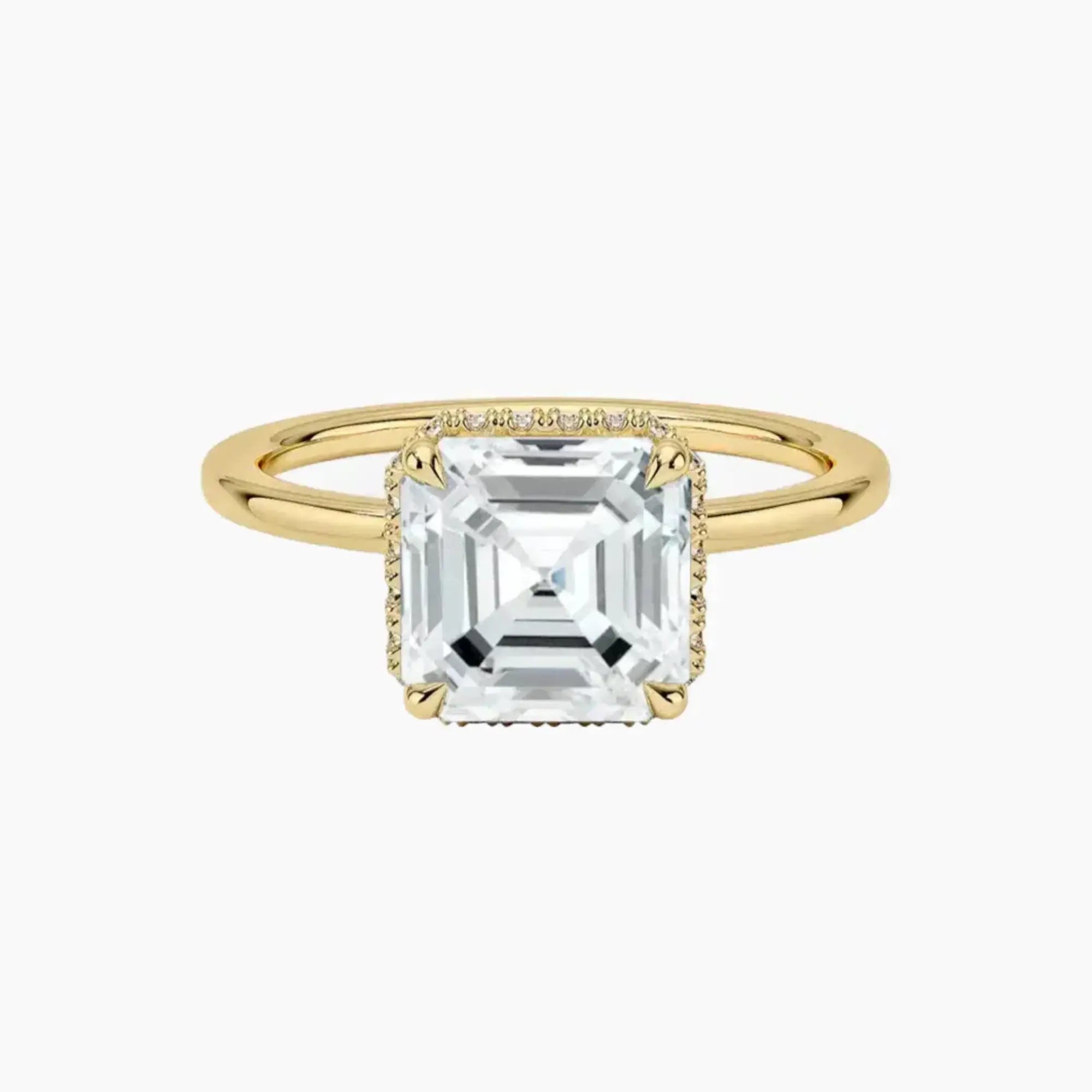 OBSER493 - Mirabel Halo Asscher engagement ring setting view 7