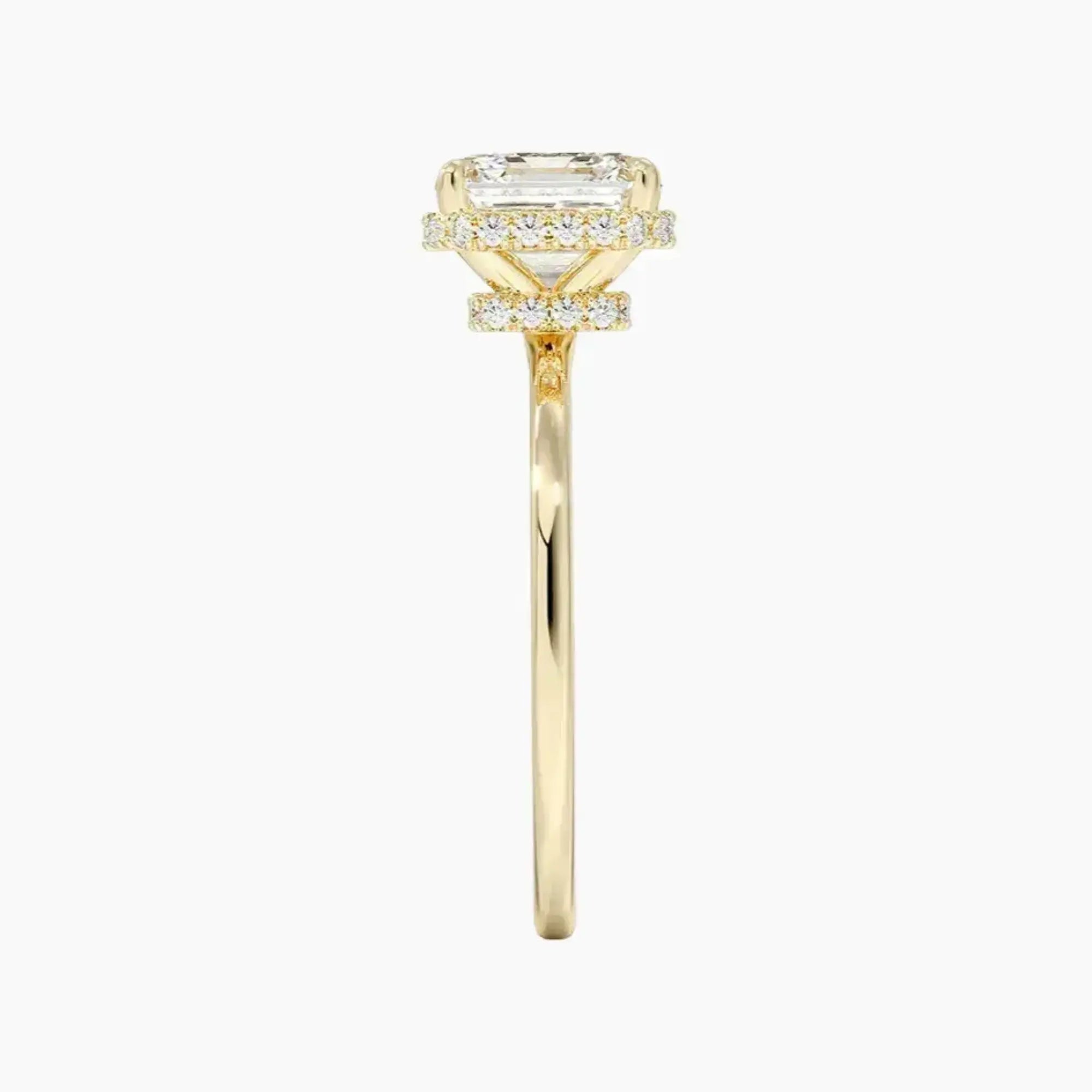 OBSER493 - Mirabel Halo Asscher engagement ring setting view 9