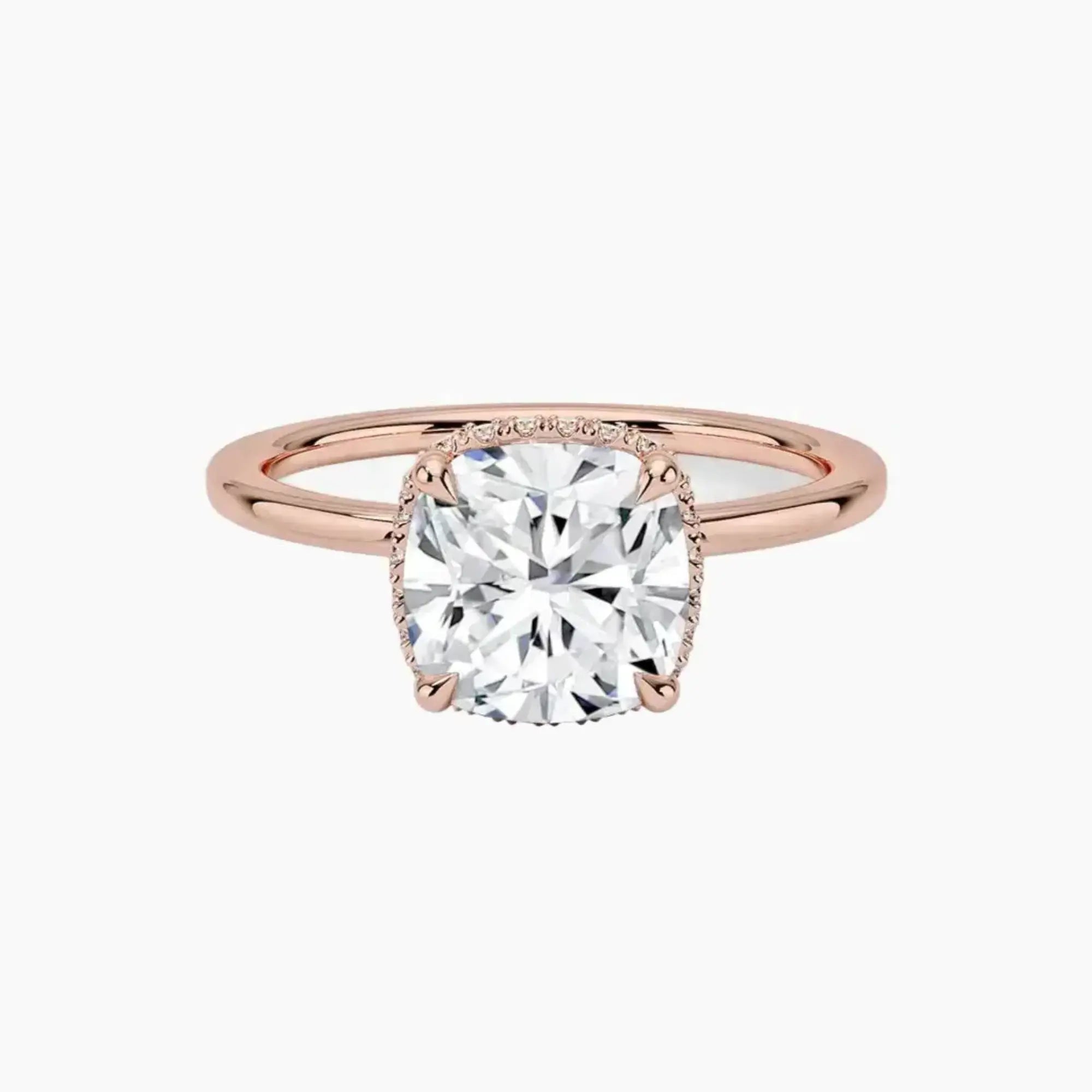 OBSER498 - Mirabel Halo Cushion engagement ring setting view 4