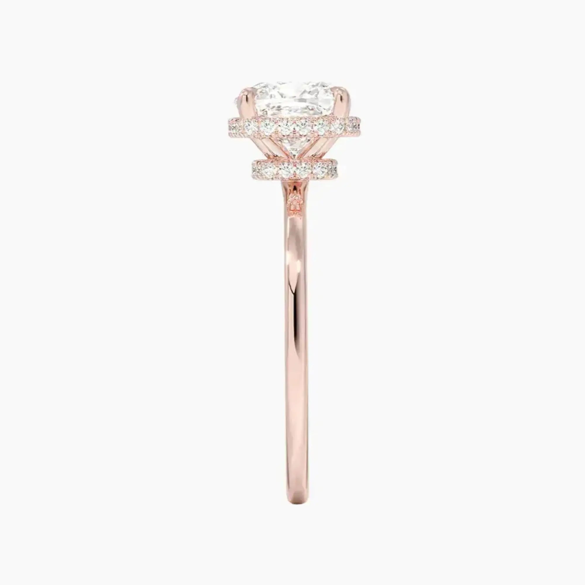 OBSER498 - Mirabel Halo Cushion engagement ring setting view 6
