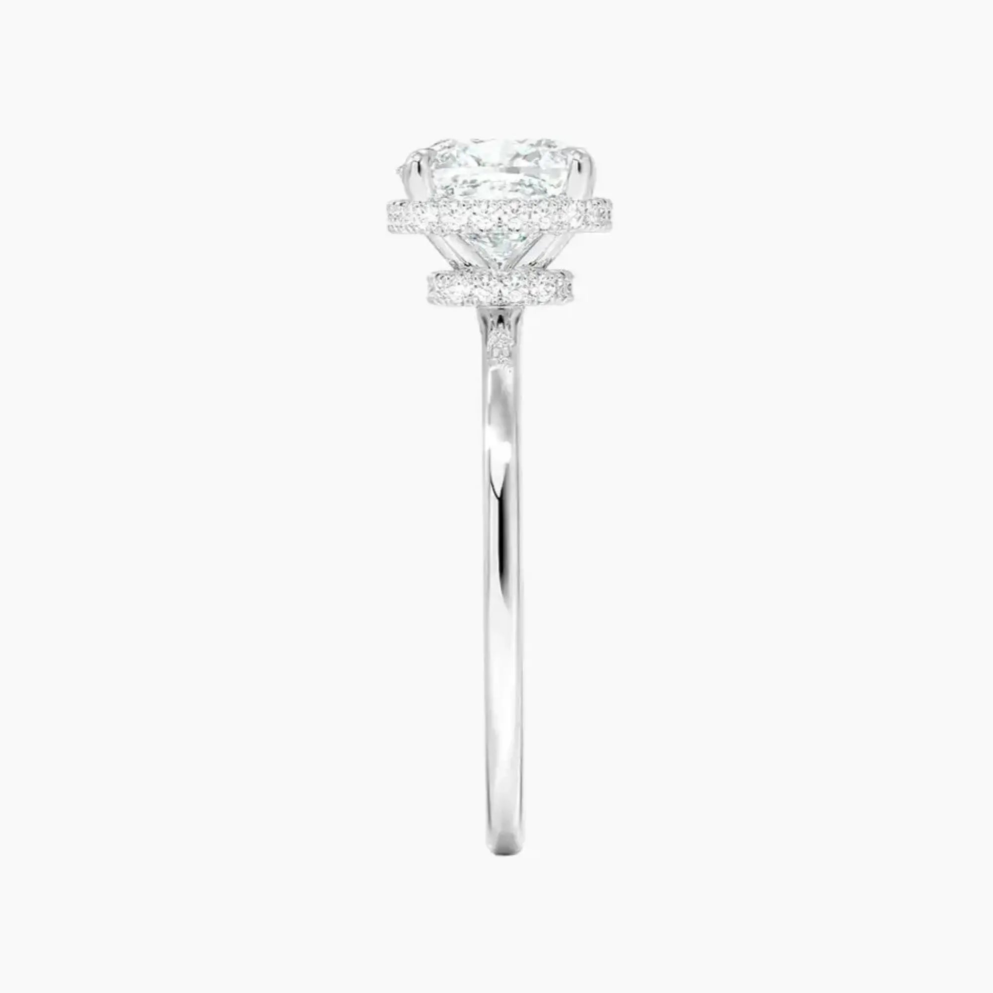 OBSER498 - Mirabel Halo Cushion engagement ring setting view 3