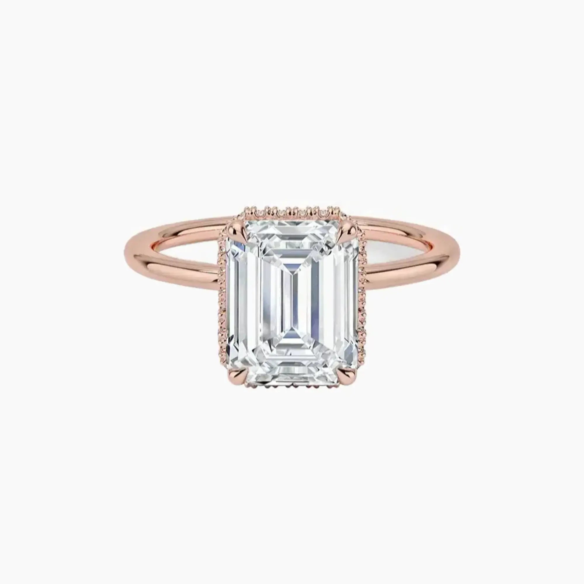 OBSER495 - Mirabel Halo Emerald engagement ring setting view 4
