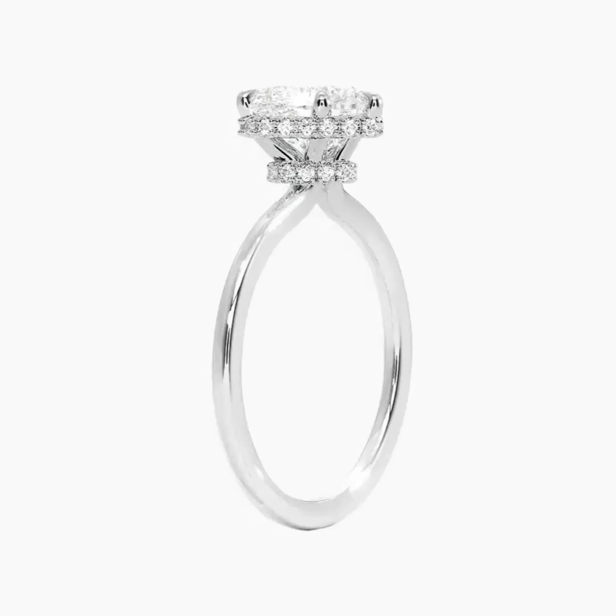 OBSER492 - Mirabel Halo Heart engagement ring setting view 2