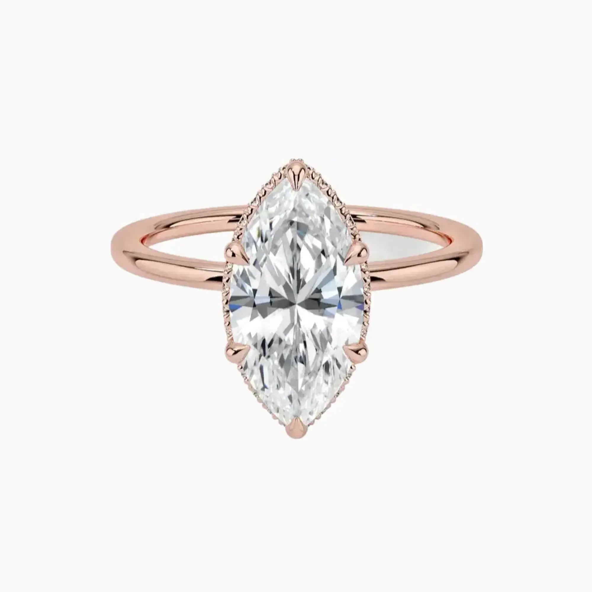 OBSER494 - Mirabel Halo Marquise engagement ring setting view 4