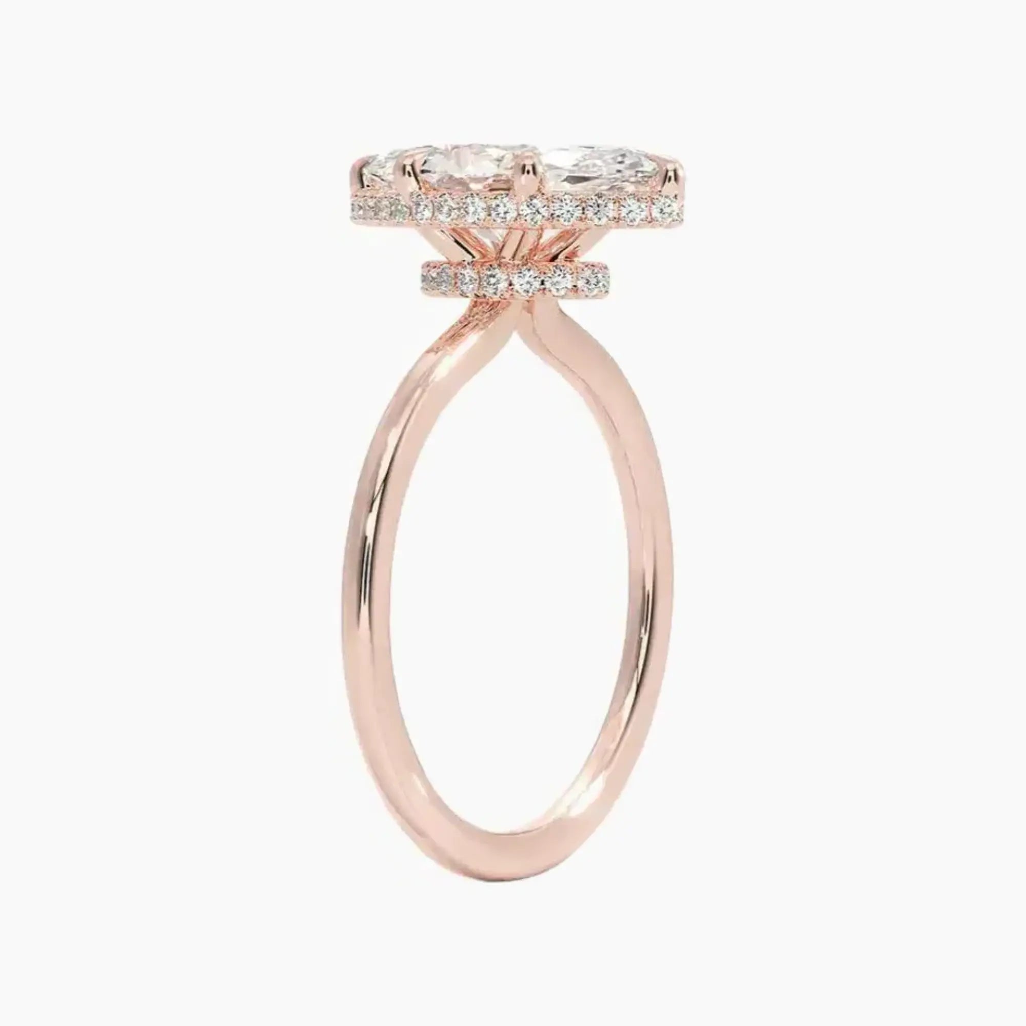 OBSER494 - Mirabel Halo Marquise engagement ring setting view 5