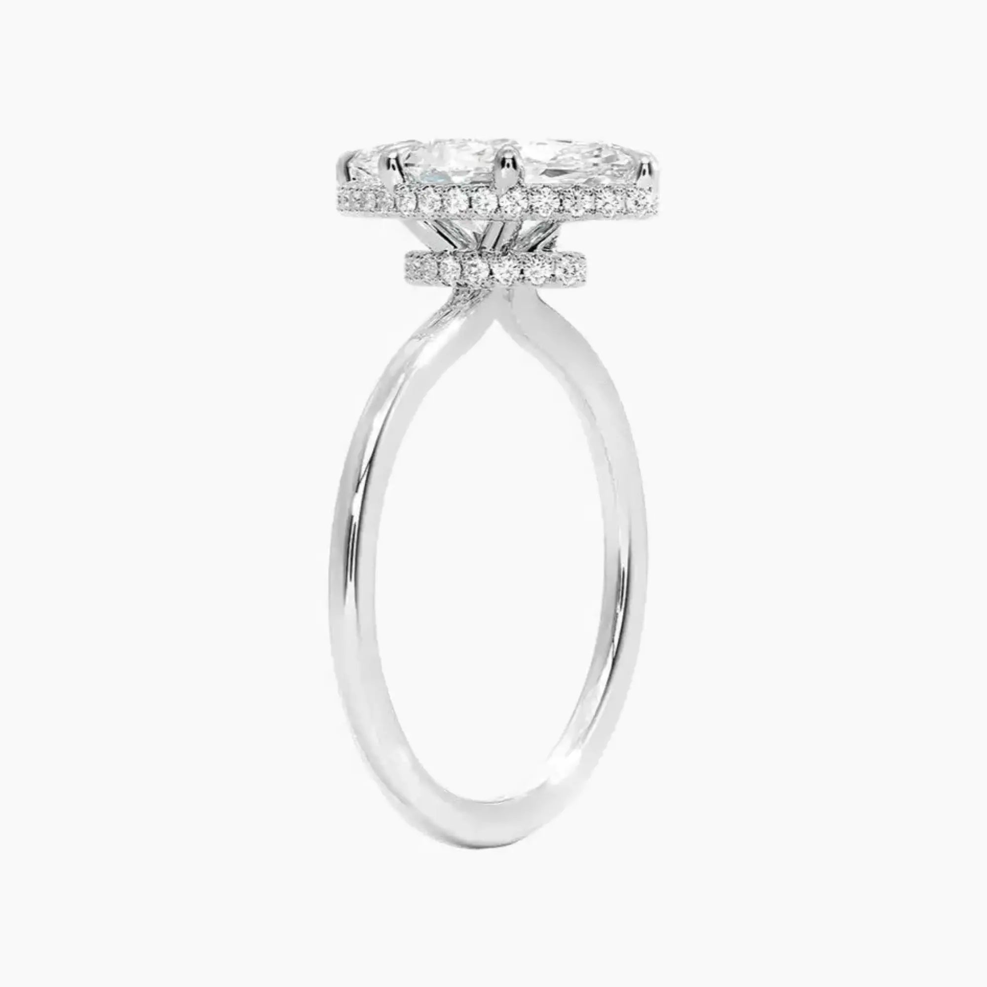 OBSER494 - Mirabel Halo Marquise engagement ring setting view 2
