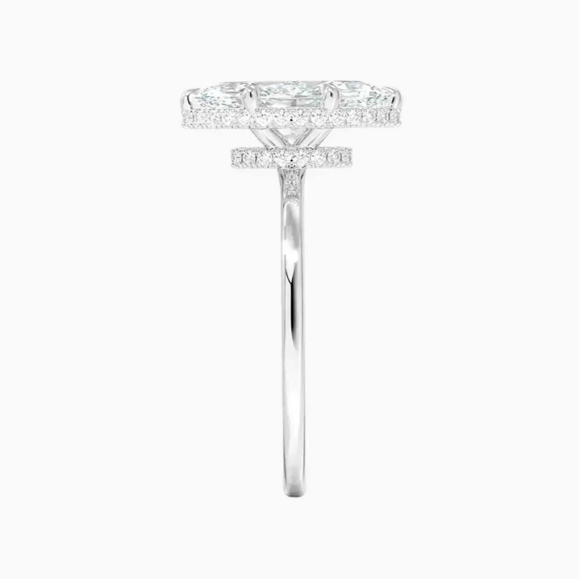 OBSER494 - Mirabel Halo Marquise engagement ring setting view 3