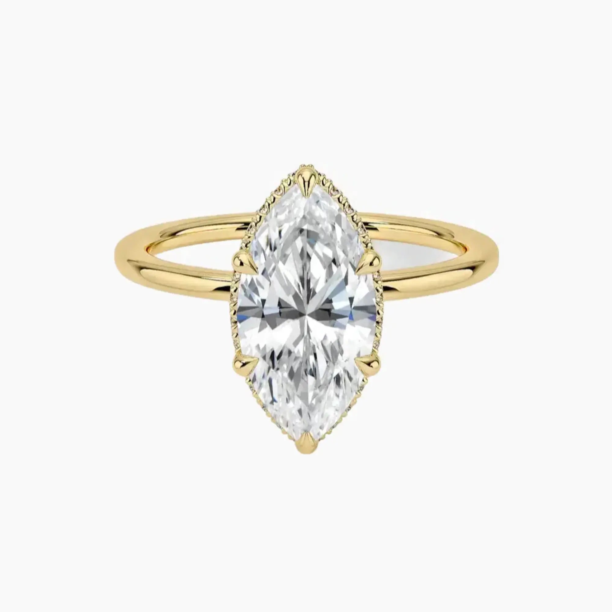 OBSER494 - Mirabel Halo Marquise engagement ring setting view 7